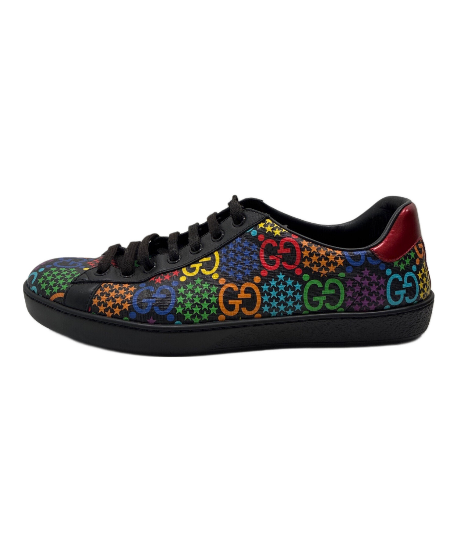 gucci  グッチ　スニーカー中古 中古・古着通販】GUCCI (グッチ) インターロッキングG Run レザー