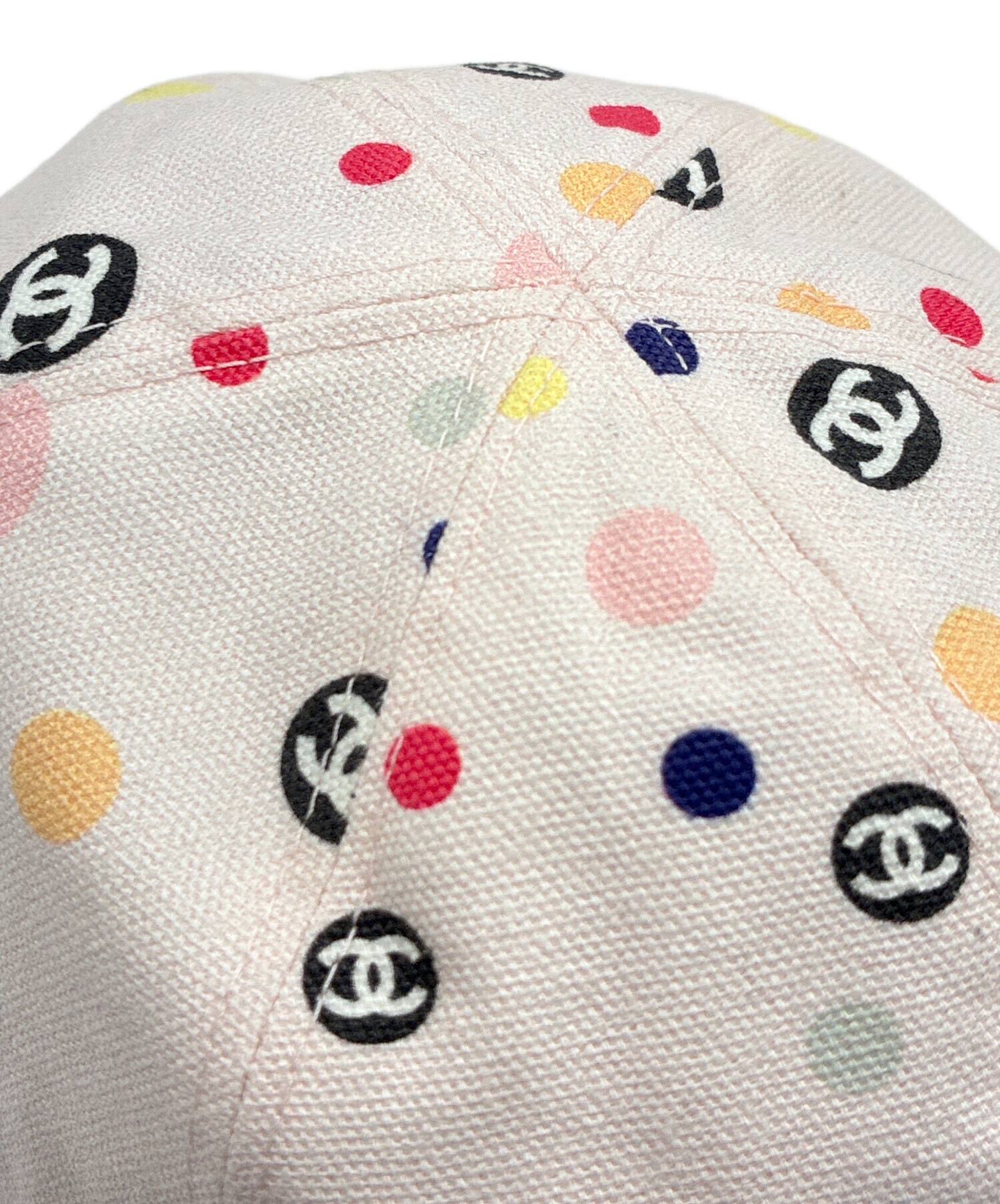 CHANEL ドット柄キャップ フリーサイズ あんしん鑑定済 中古・古着通販】CHANEL (シャネル) ココマークドットキャップ