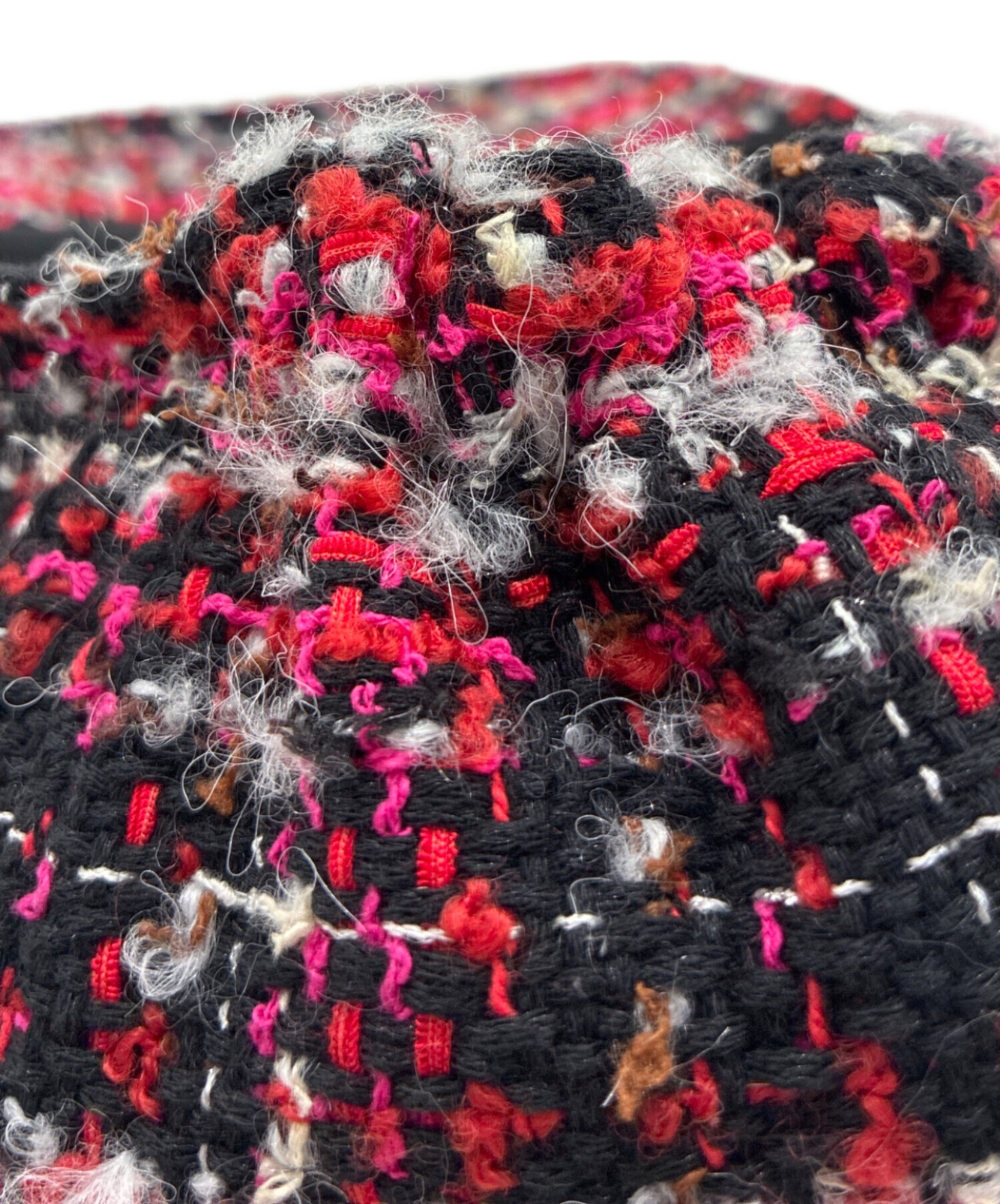 中古・古着通販】CHANEL (シャネル) ツイードキャップ レッド×ピンク