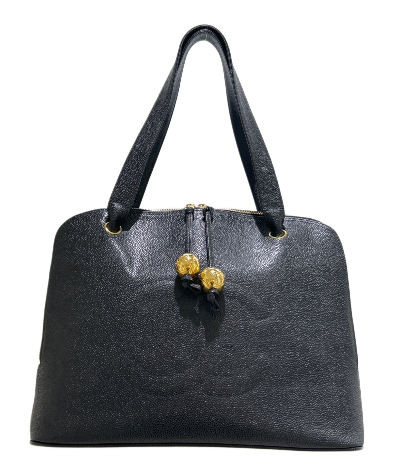 中古・古着通販】CHANEL (シャネル) ココマークステッチハンドバッグ 