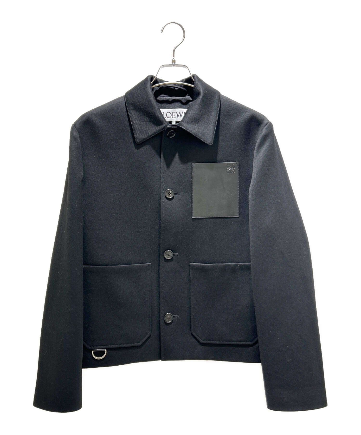 中古・古着通販】LOEWE (ロエベ) アナグラムレザーポケット シャツ