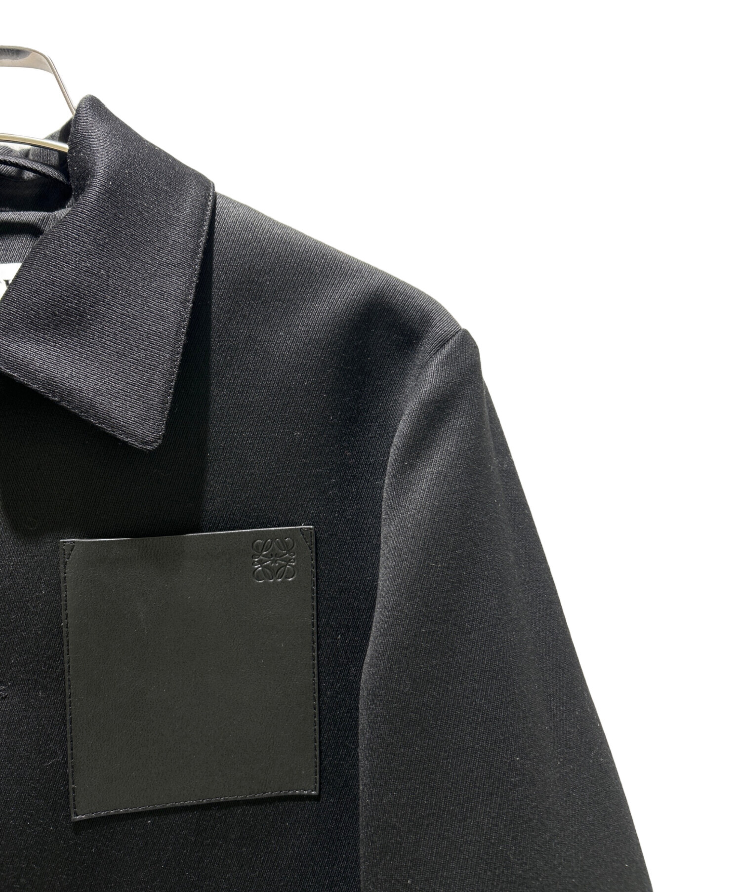 中古・古着通販】LOEWE (ロエベ) アナグラムレザーポケット シャツ