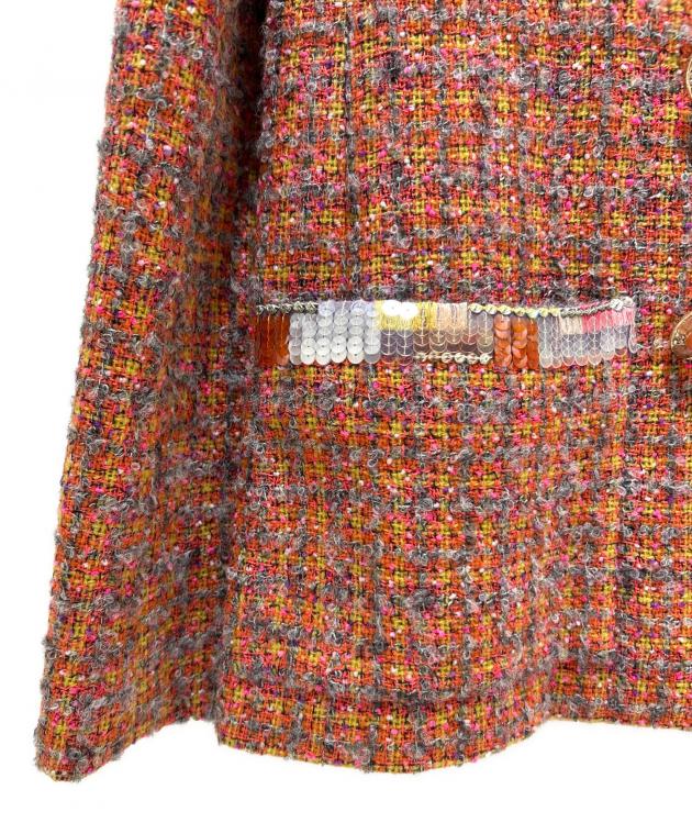 中古・古着通販】CHANEL (シャネル) 24AW ツイードジャケット オレンジ