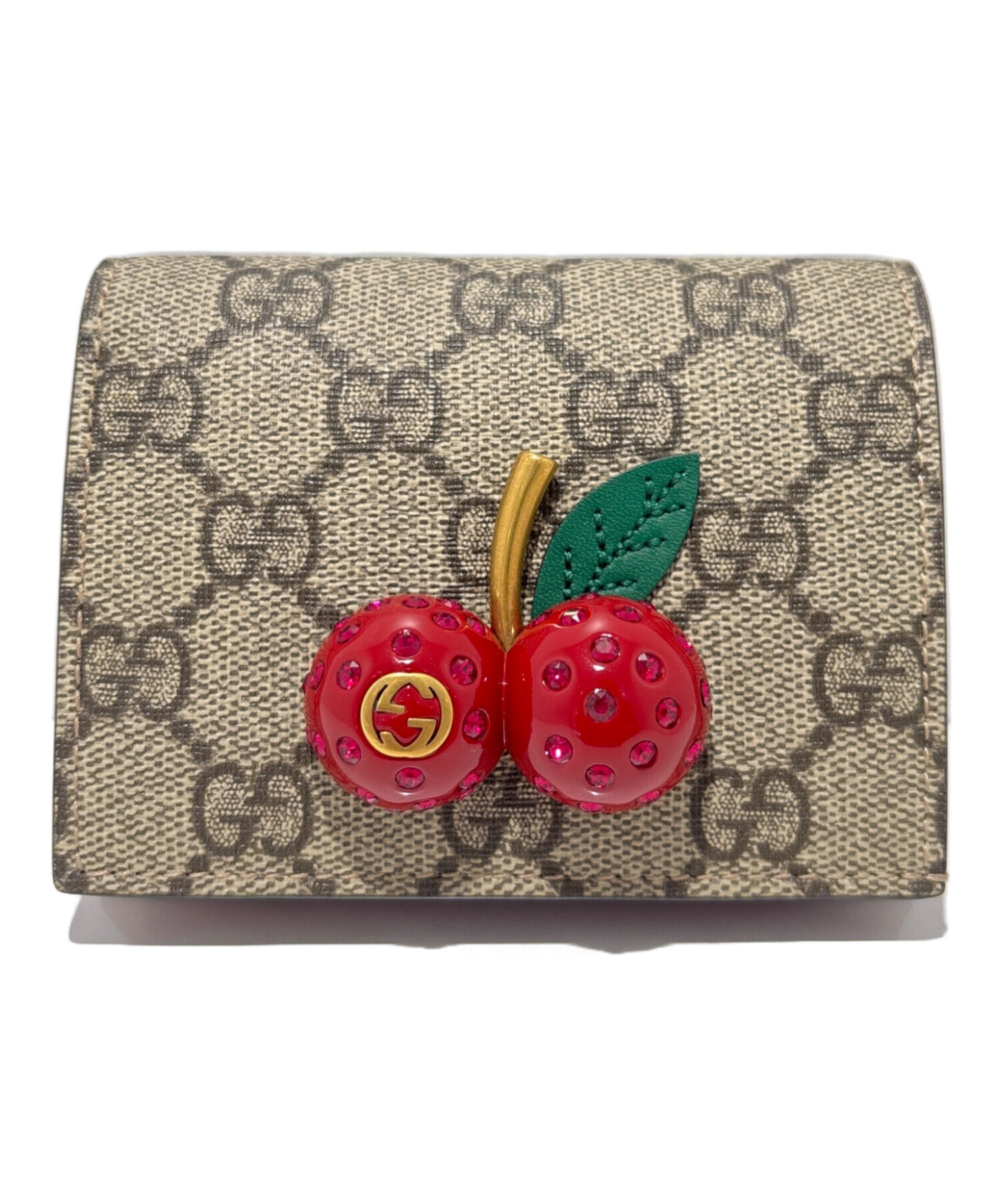中古・古着通販】GUCCI (グッチ) GGスプリーム チェリー コンパクト