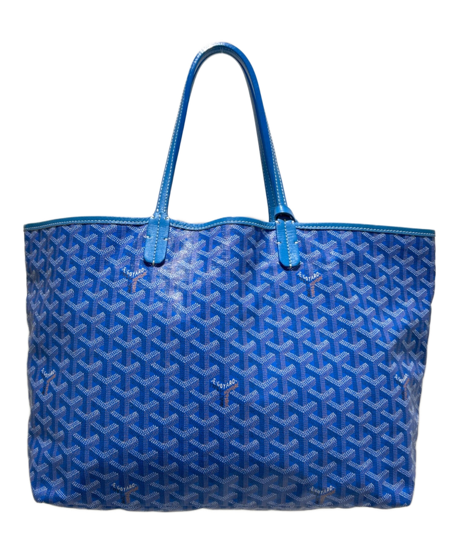 GOYARD ゴヤール トートバッグ ブルー 中古・古着通販】GOYARD (ゴヤール) サンルイPM/Saint Louis PM Tote