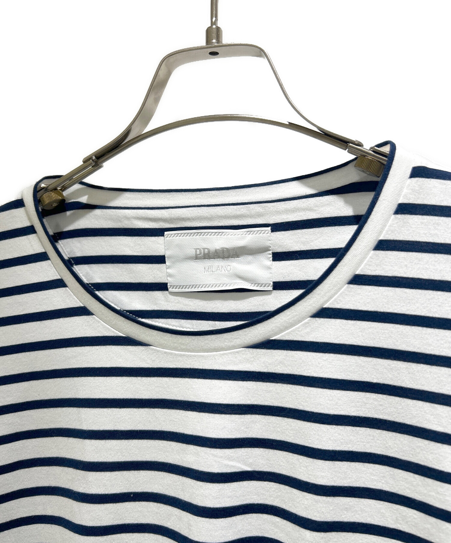 中古・古着通販】PRADA (プラダ) Striped Pocket T-Shirt/ボーダー