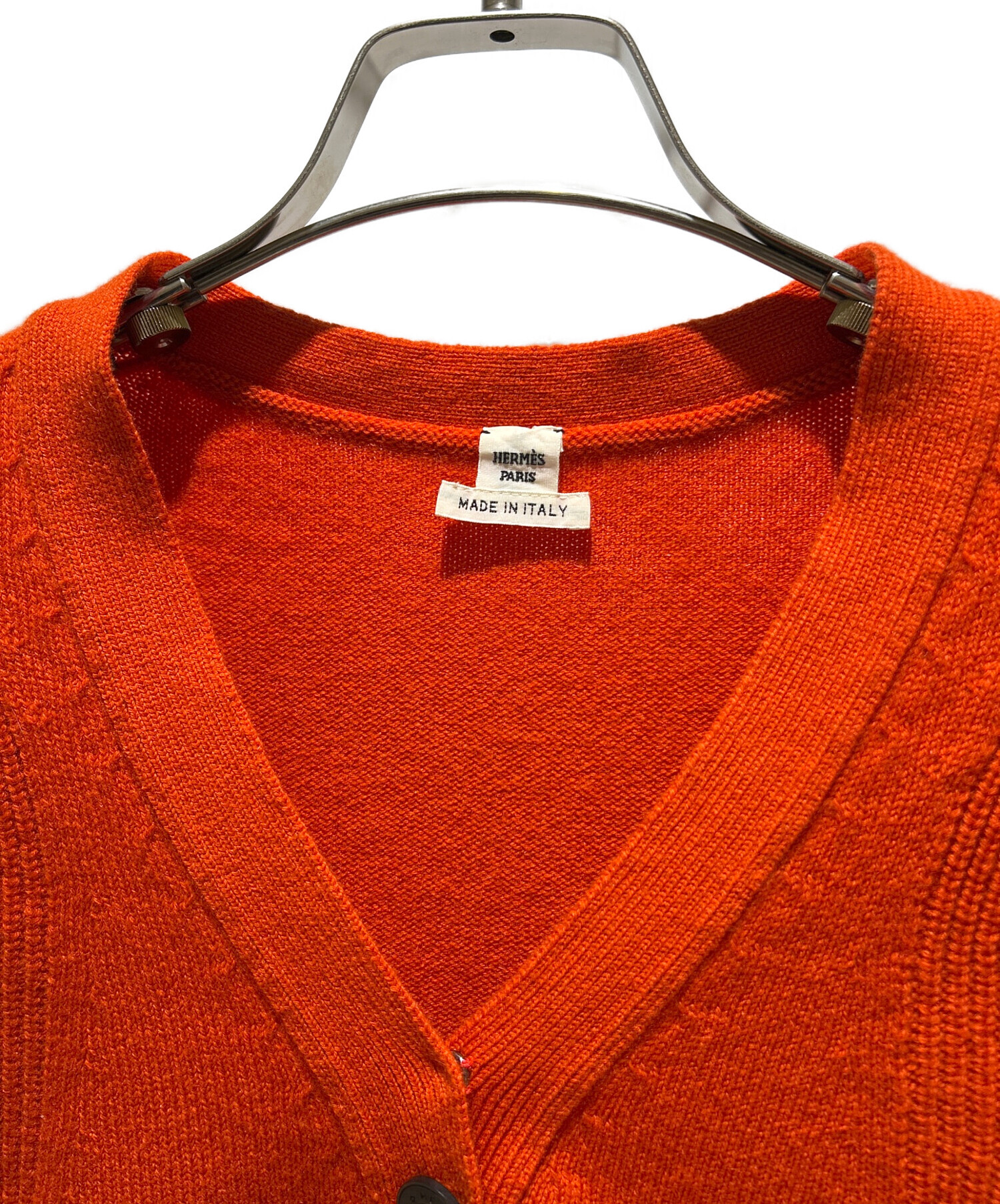 エルメスレディースベスト　オレンジ 中古・古着通販】HERMES (エルメス) Cashmere Cropped Vest/カシミヤ