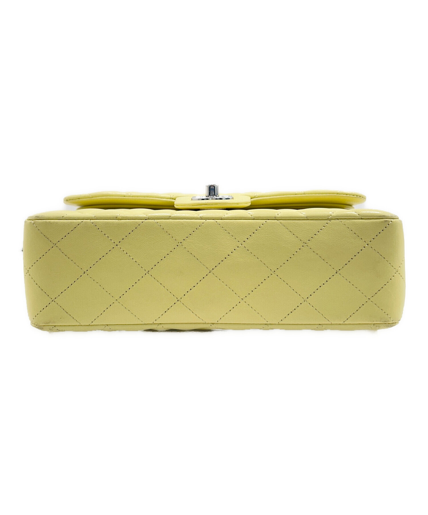 【限定値下げ】CHANEL フラップバッグ　マトラッセ　レモンイエロー 中古・古着通販】CHANEL (シャネル) マトラッセ23 ダブルフラップ