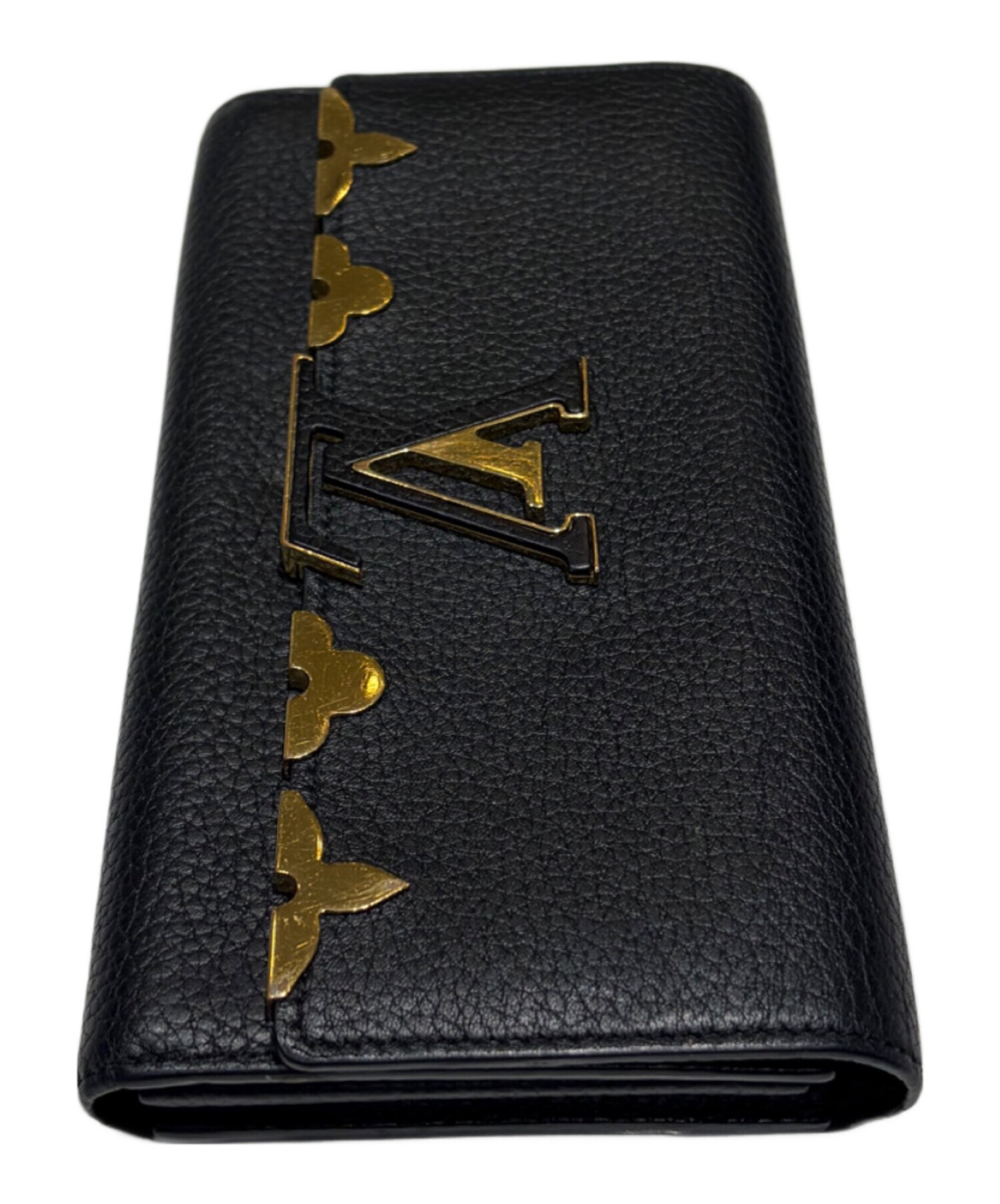 LOUIS VUITTON ポルトフォイユカプシーヌ ブラック 中古・古着通販】LOUIS VUITTON (ルイ ヴィトン) ポルトフォイユ