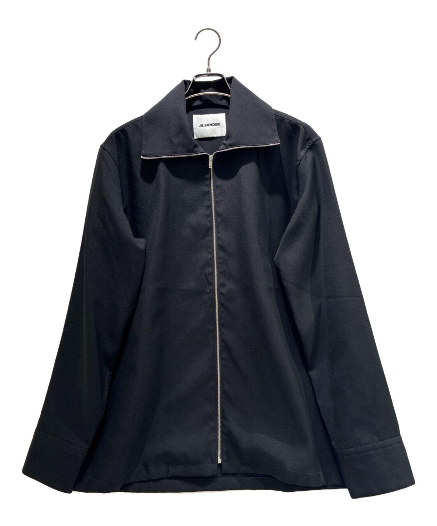 JIL SANDER - JIL SANDER ジルサンダー カジュアルジャケット 40(M位) 紺 【古着】【中古】 中古・古着通販】JIL SANDER (ジルサンダー) ジップオーバーシャツ