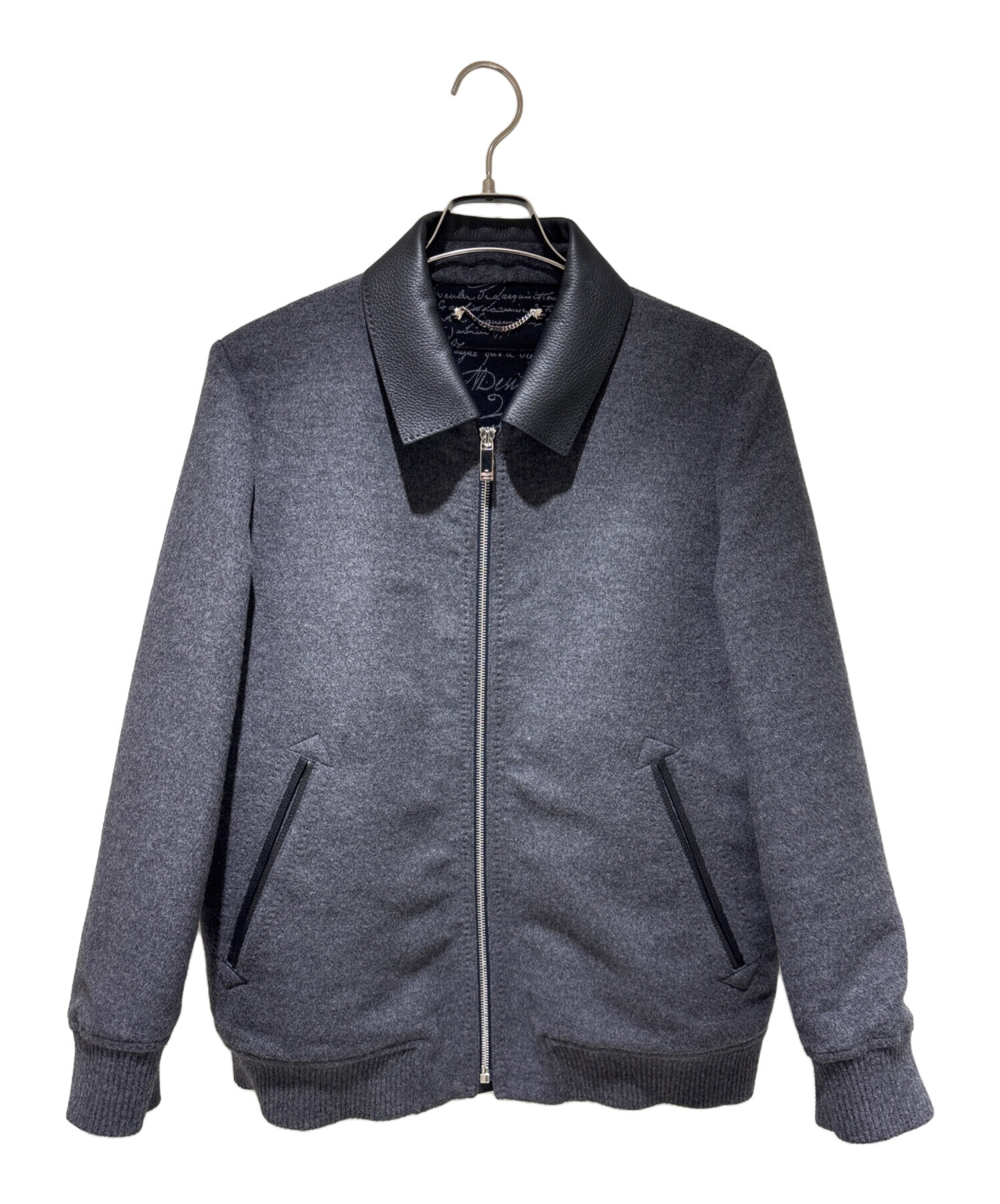 中古・古着通販】Berluti (ベルルッティ) レザーカラー ウールカシミヤ