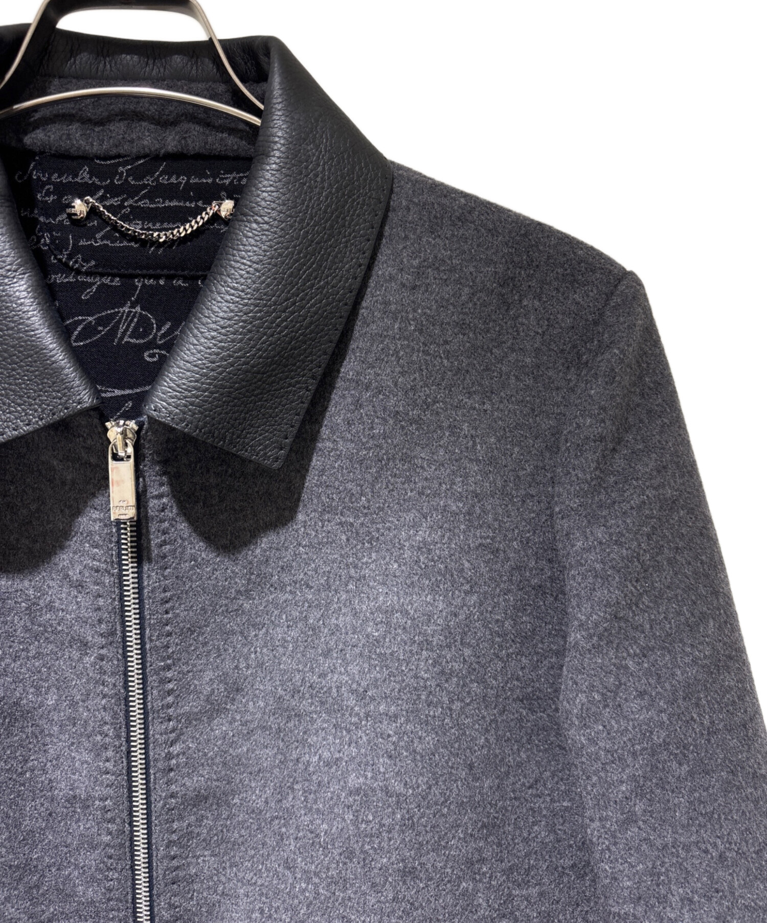 中古・古着通販】Berluti (ベルルッティ) レザーカラー ウールカシミヤ