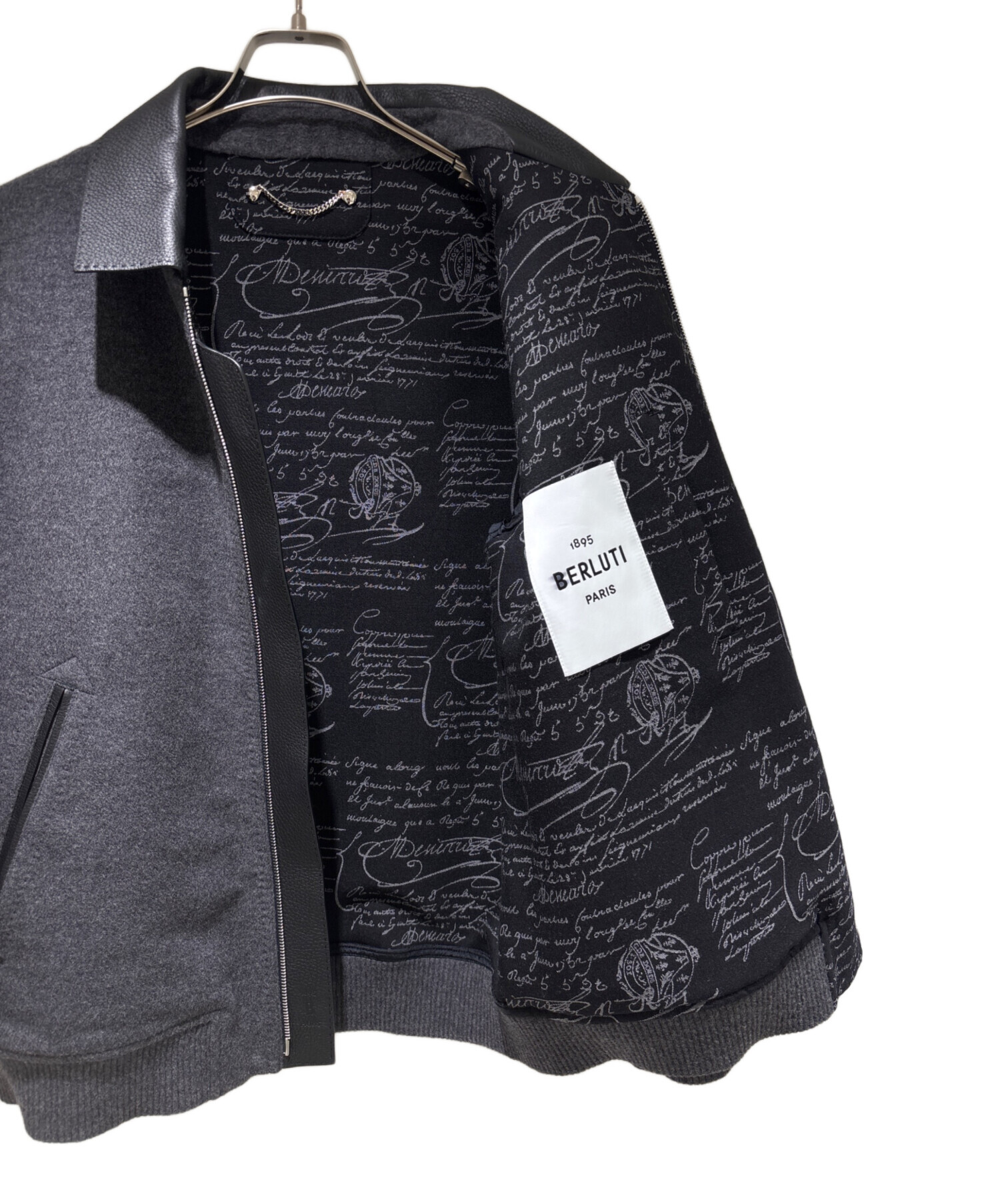 中古・古着通販】Berluti (ベルルッティ) レザーカラー ウールカシミヤ