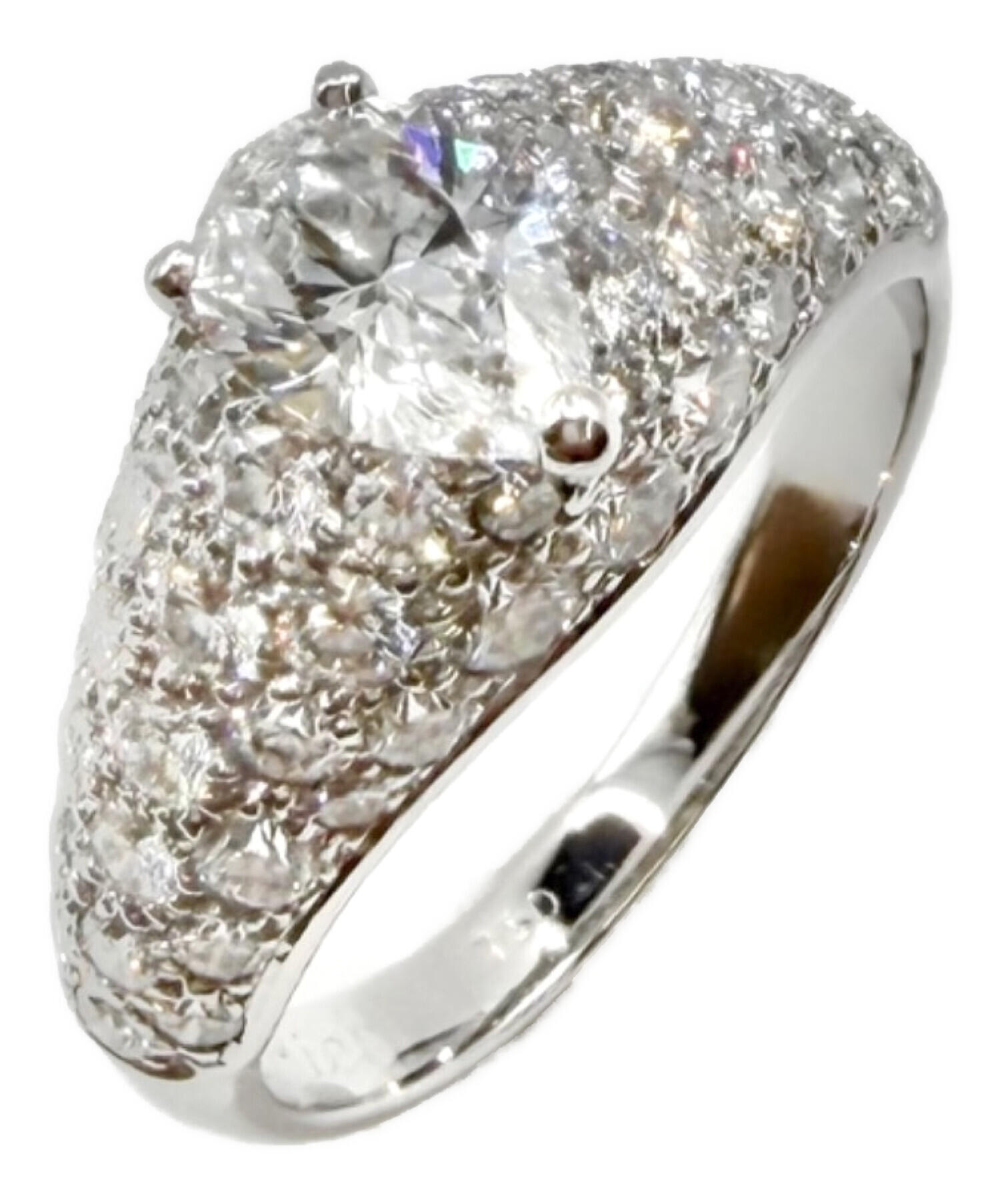 Cartier パヴェダイヤモンド リング 中古・古着通販】Cartier (カルティエ) Simple Must Pear-Shaped and