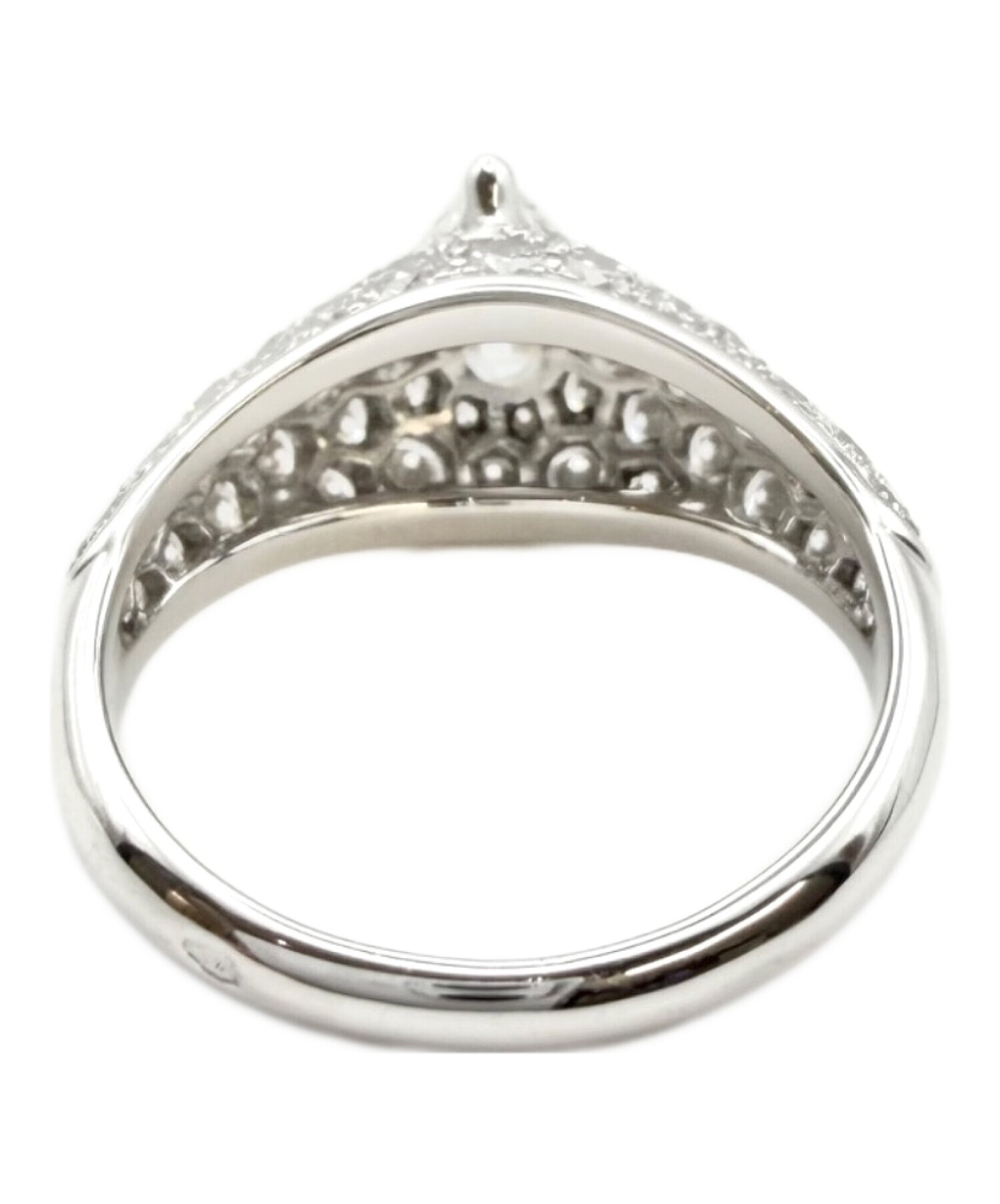 Cartier パヴェダイヤモンド リング 中古・古着通販】Cartier (カルティエ) Simple Must Pear-Shaped and