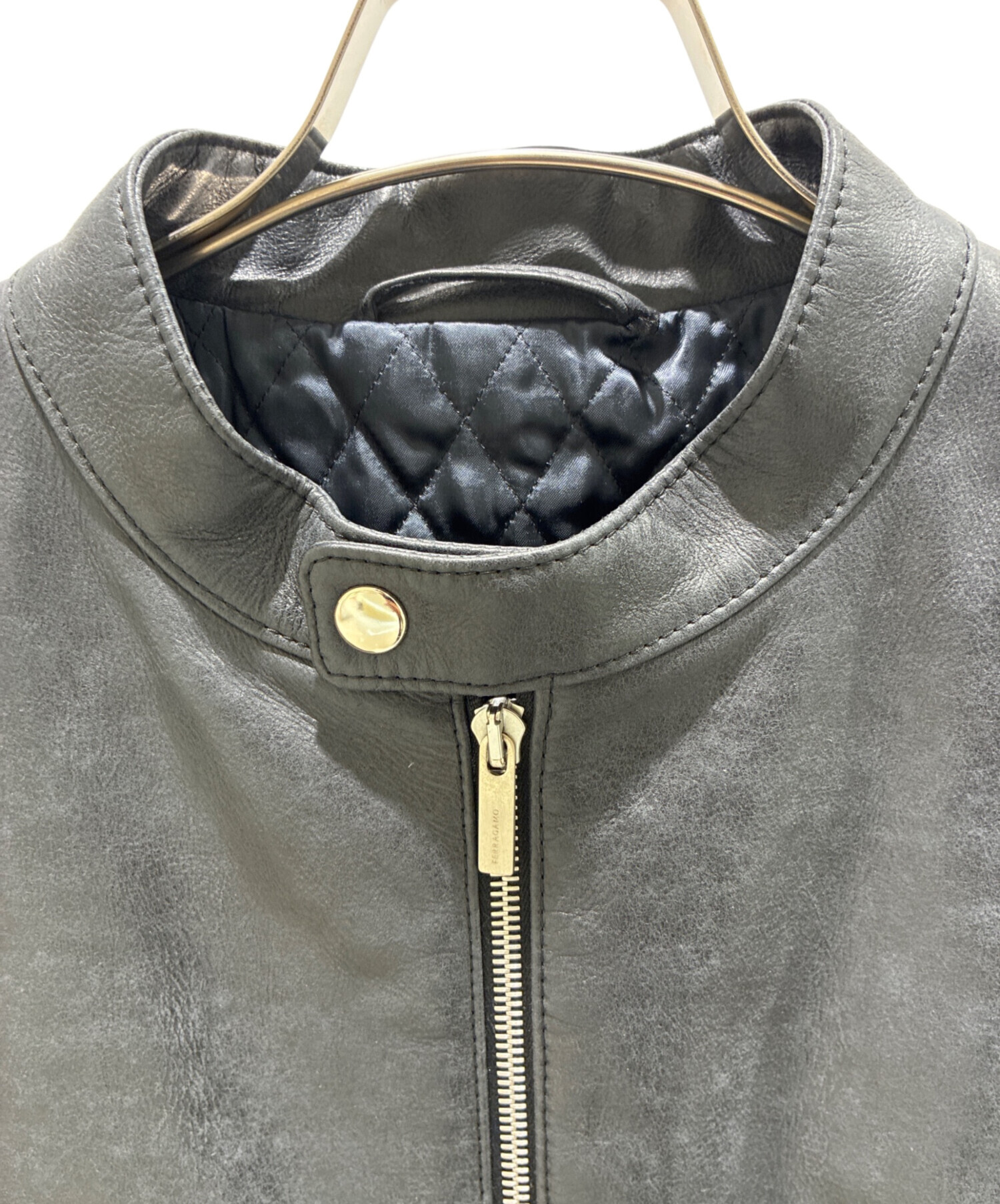 中古・古着通販】Ferragamo (フェラガモ) カーフレザージャケット