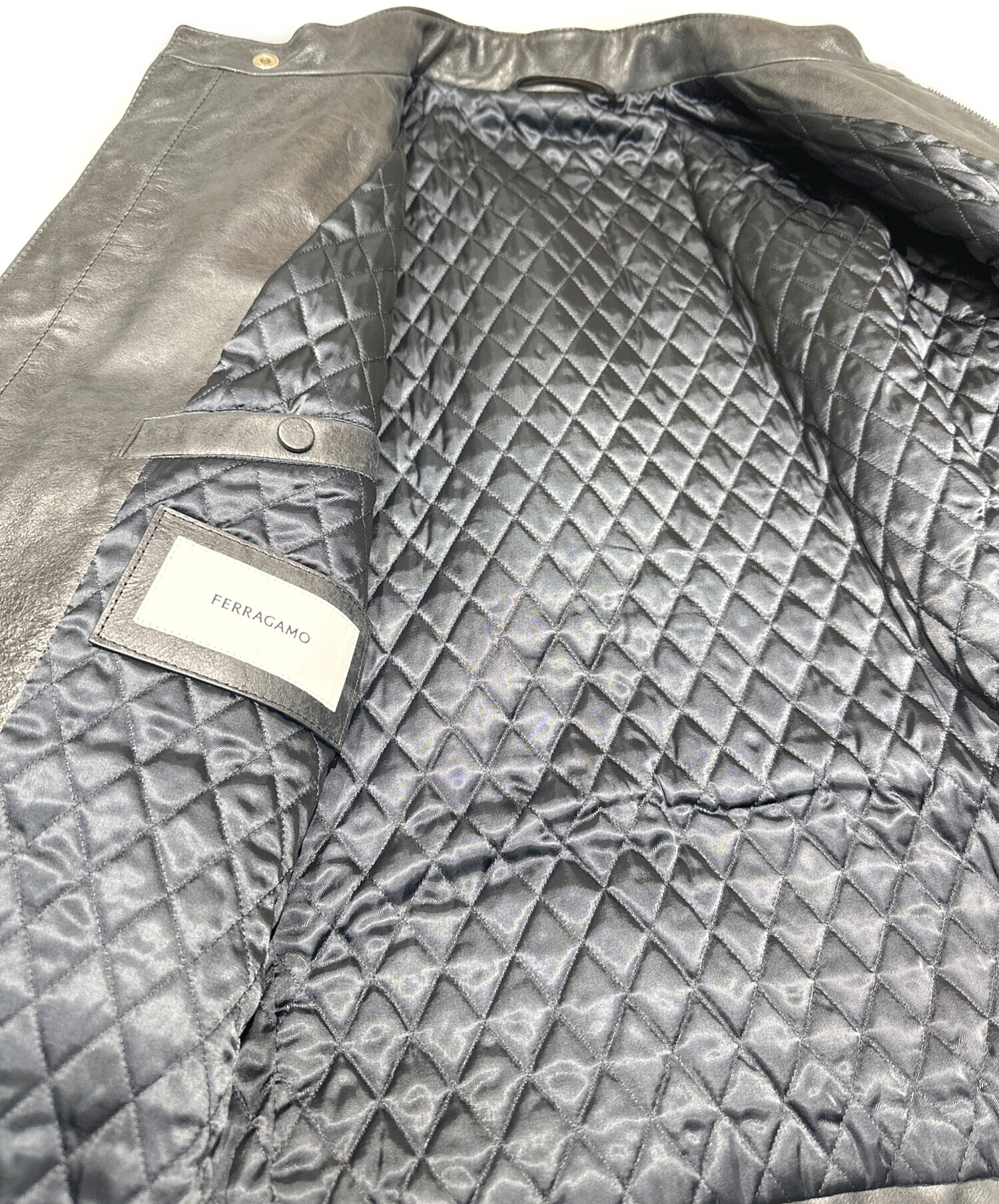 中古・古着通販】Ferragamo (フェラガモ) カーフレザージャケット