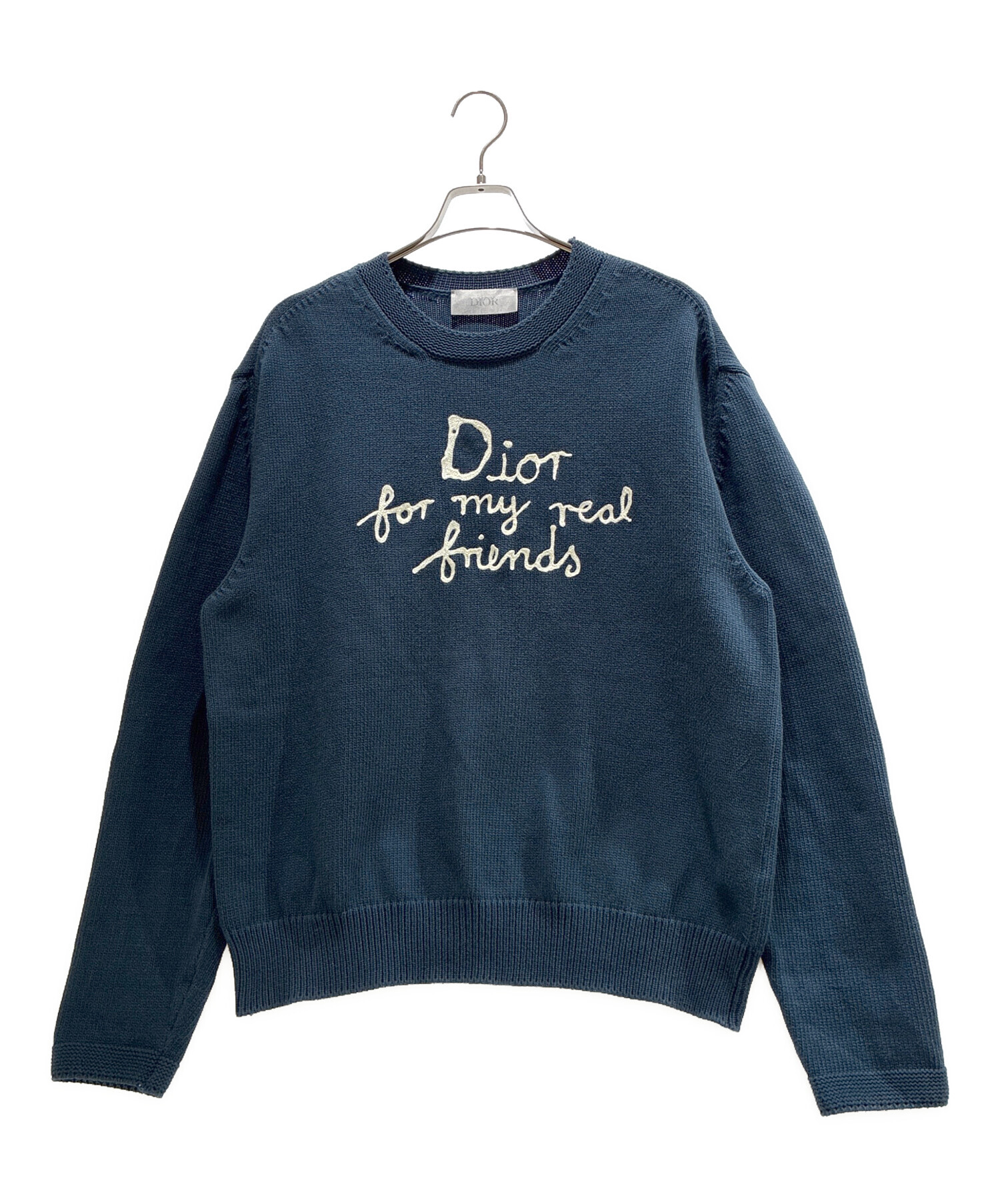 ビンテージ　ディオール　DIOR トレーナー　ネイビー　古着　ヴィンテージ 中古・古着通販】Dior (ディオール) Hylton Nel Front Logo Cotton