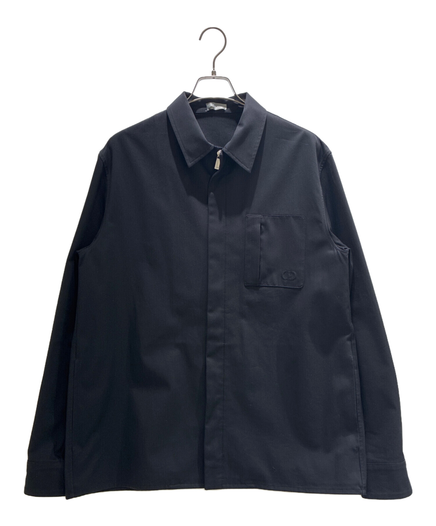 Dior ネイビー ナイロン長袖シャツ サイズ37 中古・古着通販】Dior (ディオール) CD Icon Embroidery Shirt / Zip