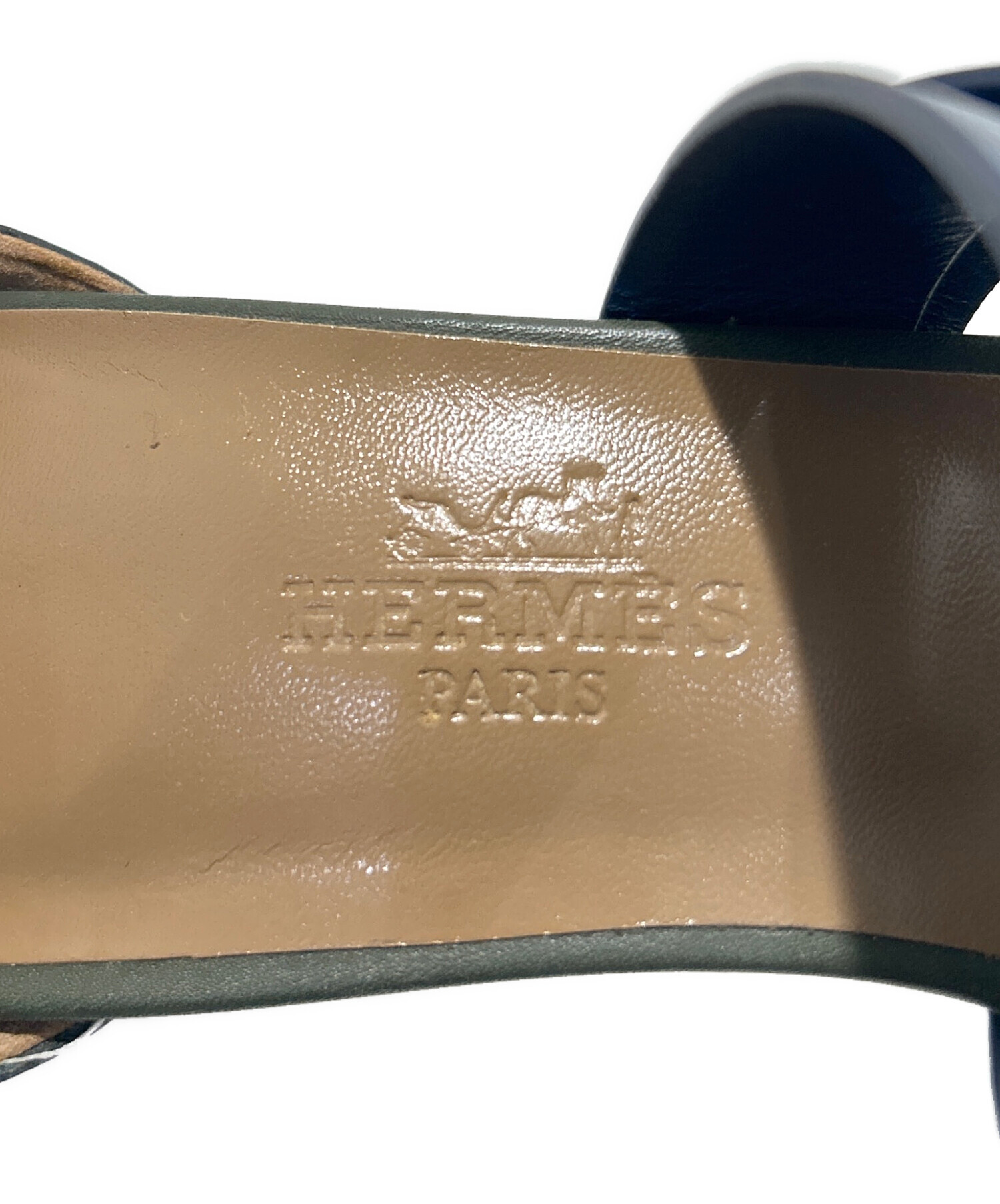 中古・古着通販】HERMES (エルメス) アンクルストラップヒールレザー