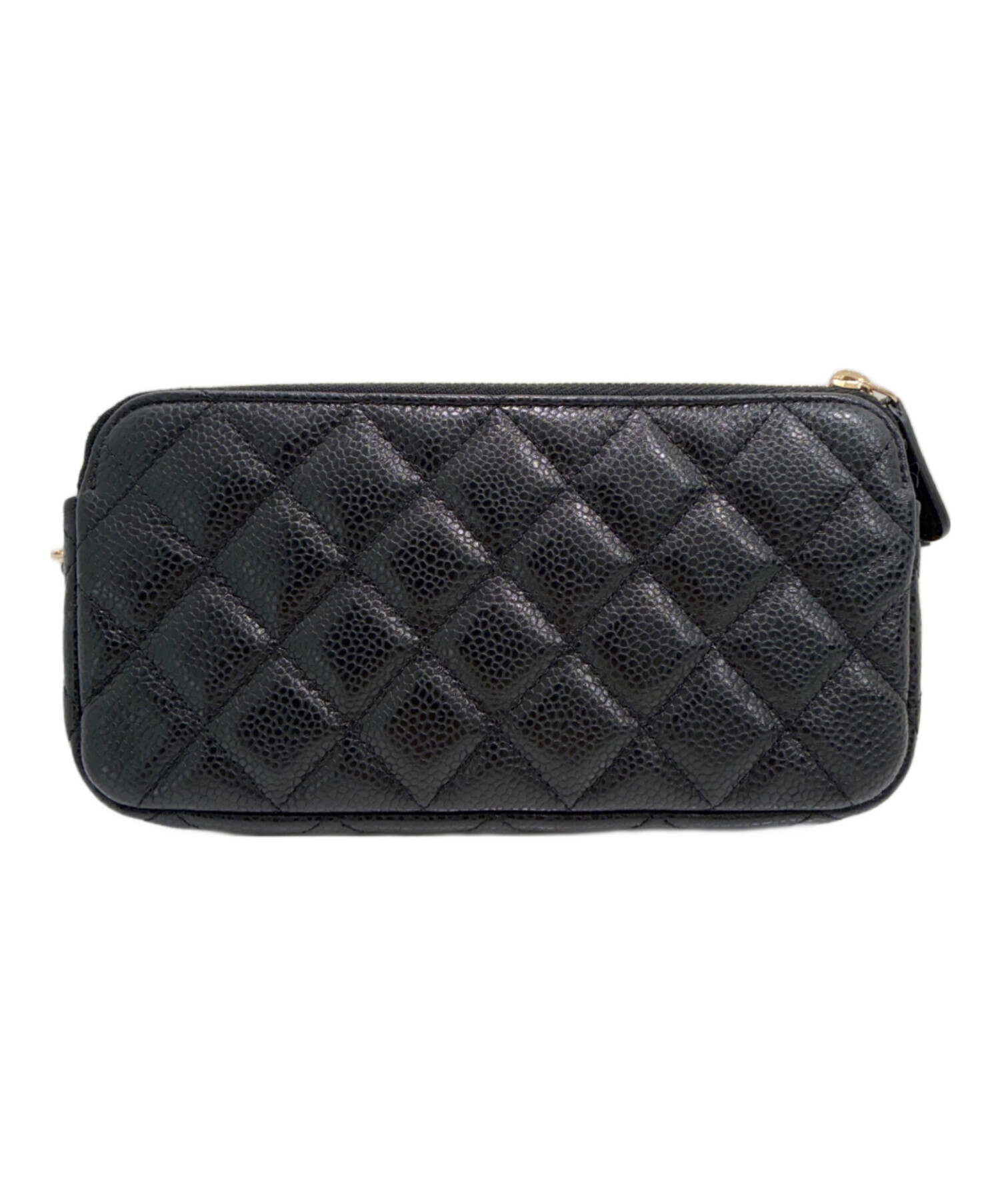 CHANEL マトラッセ キャビアスキン チェーンウォレット 中古・古着通販】CHANEL (シャネル) マトラッセ キャビアスキン