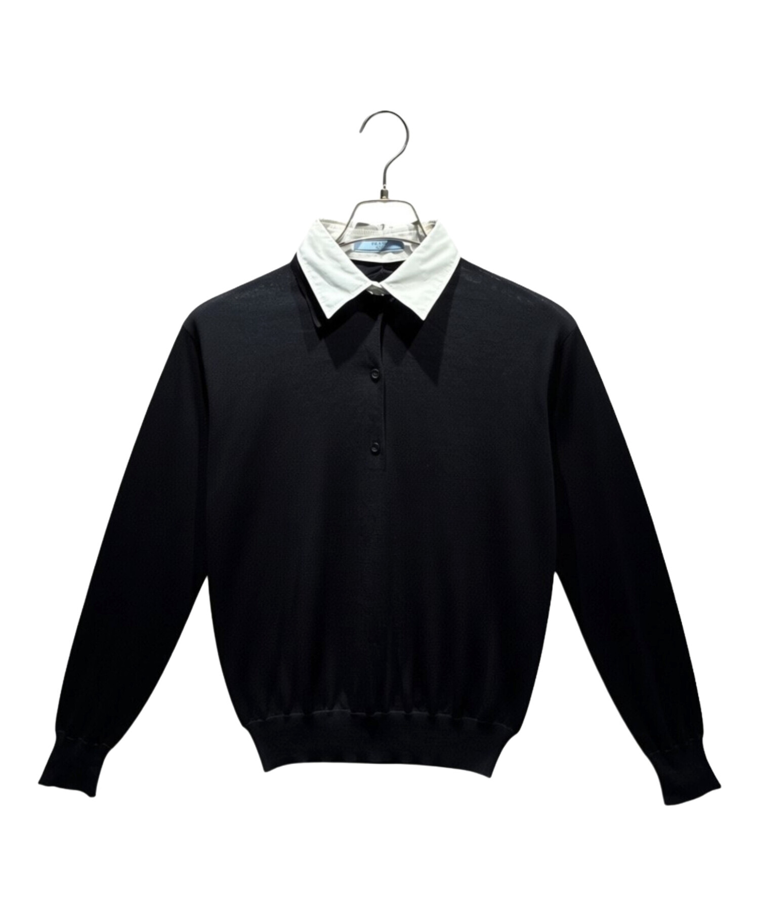 【美品】PRADA ポロシャツ 正規品 中古・古着通販】PRADA (プラダ) ポロシャツ ブラック サイズ:S