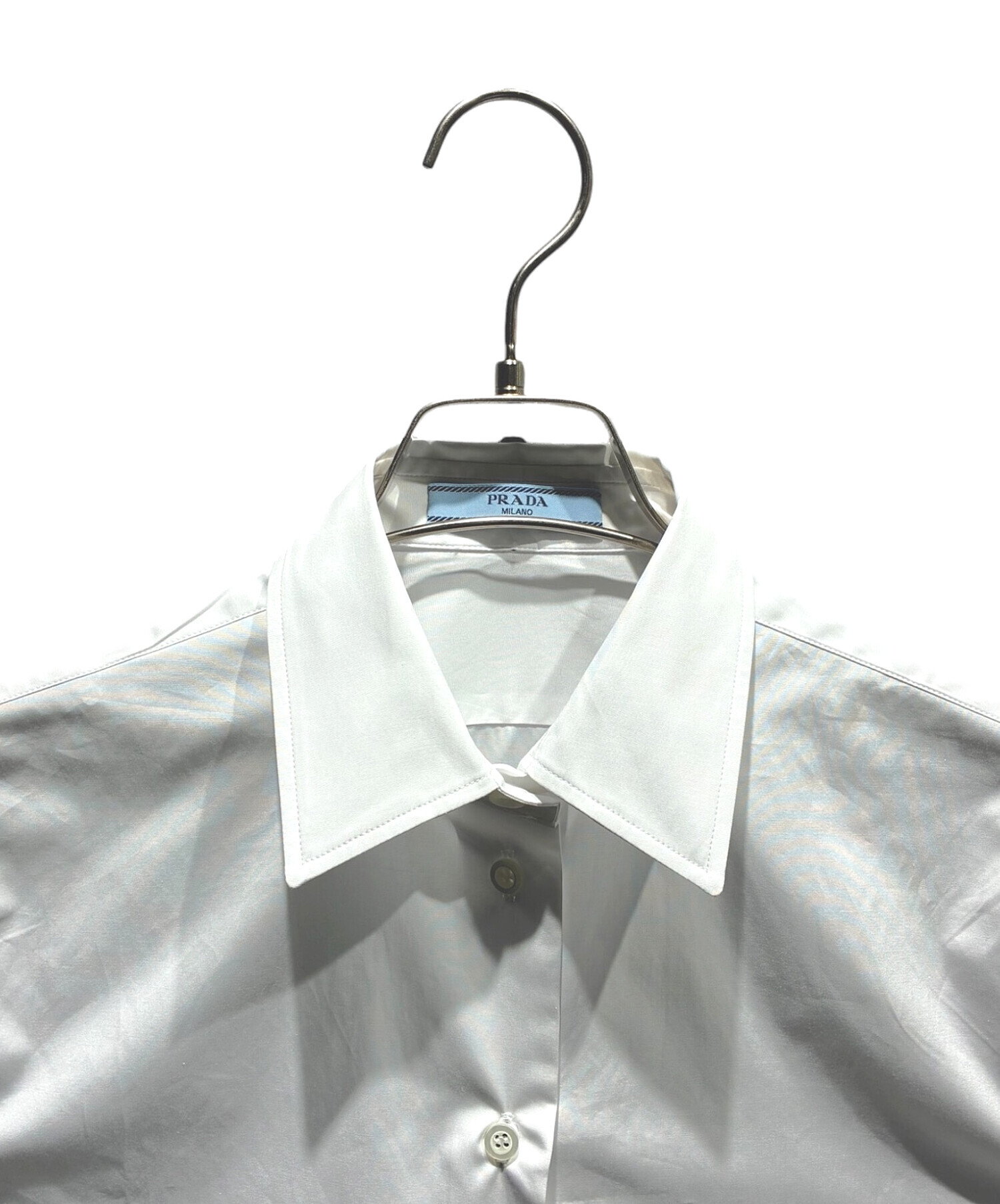 中古・古着通販】PRADA (プラダ) ドレスシャツ ホワイト サイズ:36