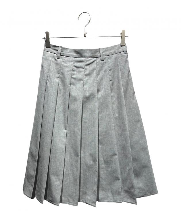 中古・古着通販】PRADA (プラダ) プリーツスカート グレー サイズ:36