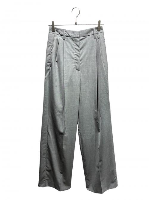 プラダ PRADA ダークグレー ストレートパンツ 新品同様 中古・古着通販】PRADA (プラダ) 2タックスラックス グレー サイズ:36