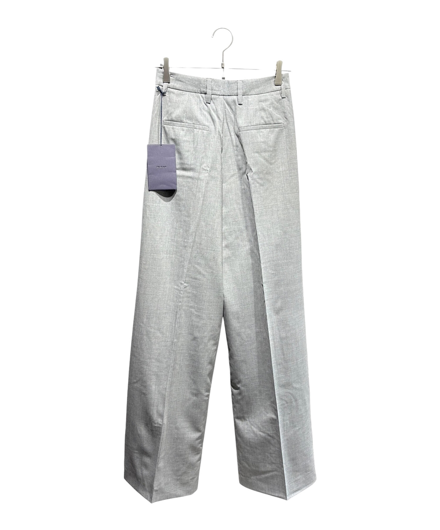 中古・古着通販】PRADA (プラダ) 2タックスラックス グレー サイズ:36