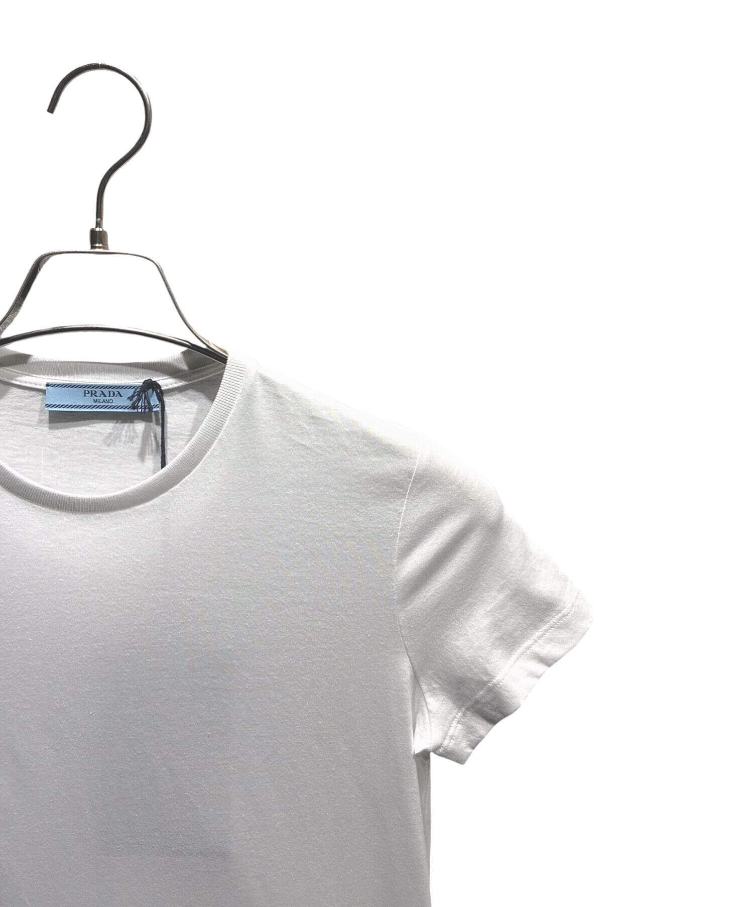 中古・古着通販】PRADA (プラダ) Tシャツ ホワイト サイズ:XS 未使用品