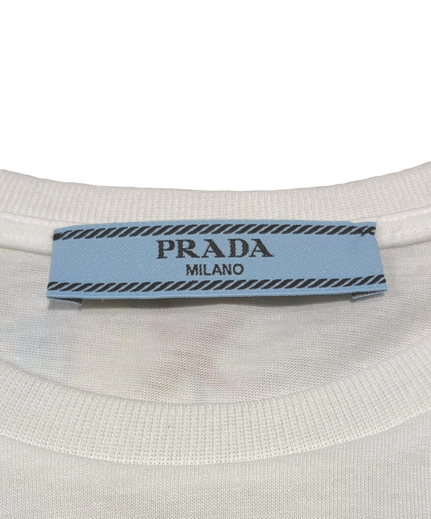 中古・古着通販】PRADA (プラダ) Tシャツ ホワイト サイズ:XS 未使用品