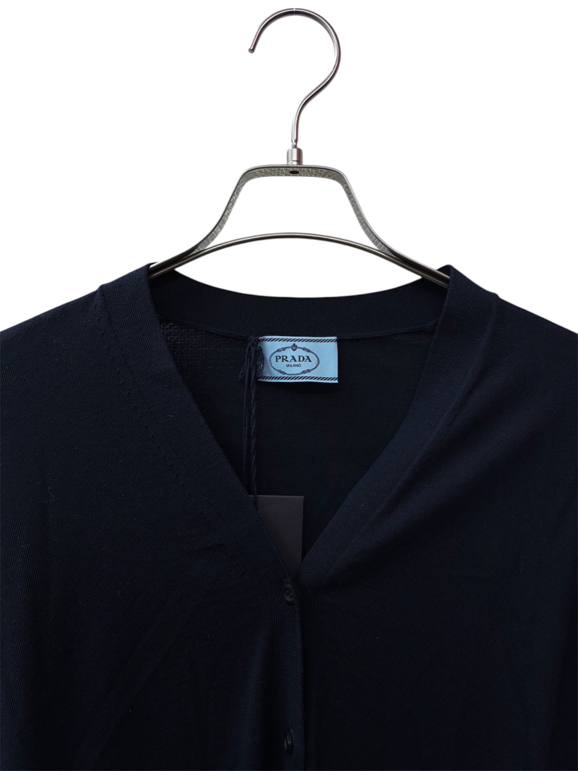 中古・古着通販】PRADA (プラダ) ニットカーディガン DNA00S ネイビー