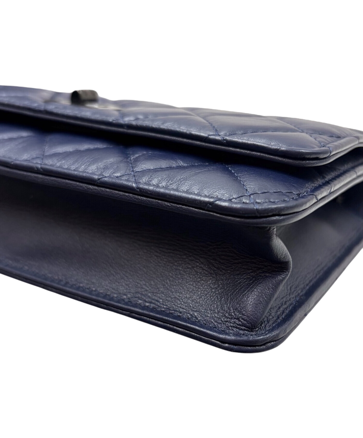 中古・古着通販】CHANEL (シャネル) 2.55 チェーンウォレット ネイビー