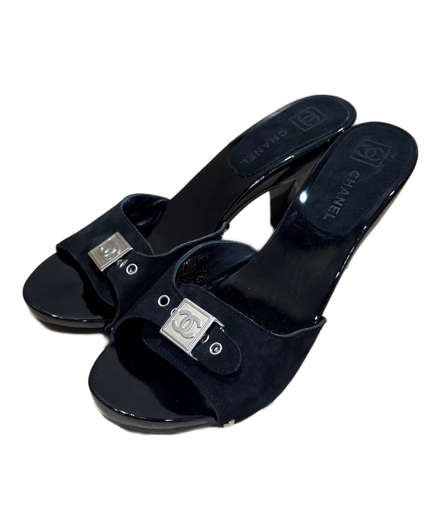中古・古着通販】CHANEL (シャネル) ココマークスエードサンダル 
