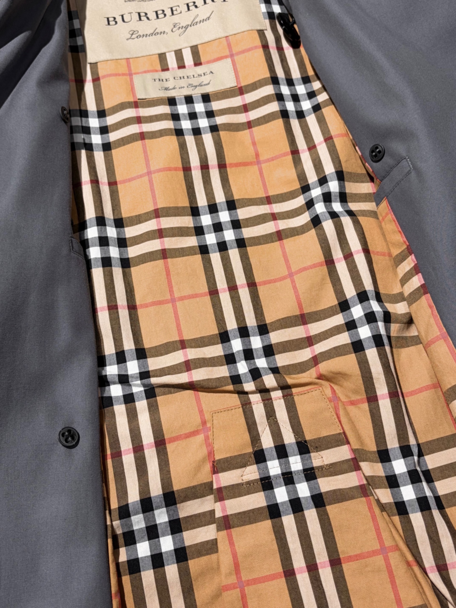 中古・古着通販】BURBERRY (バーバリー) トレンチコート グレー サイズ
