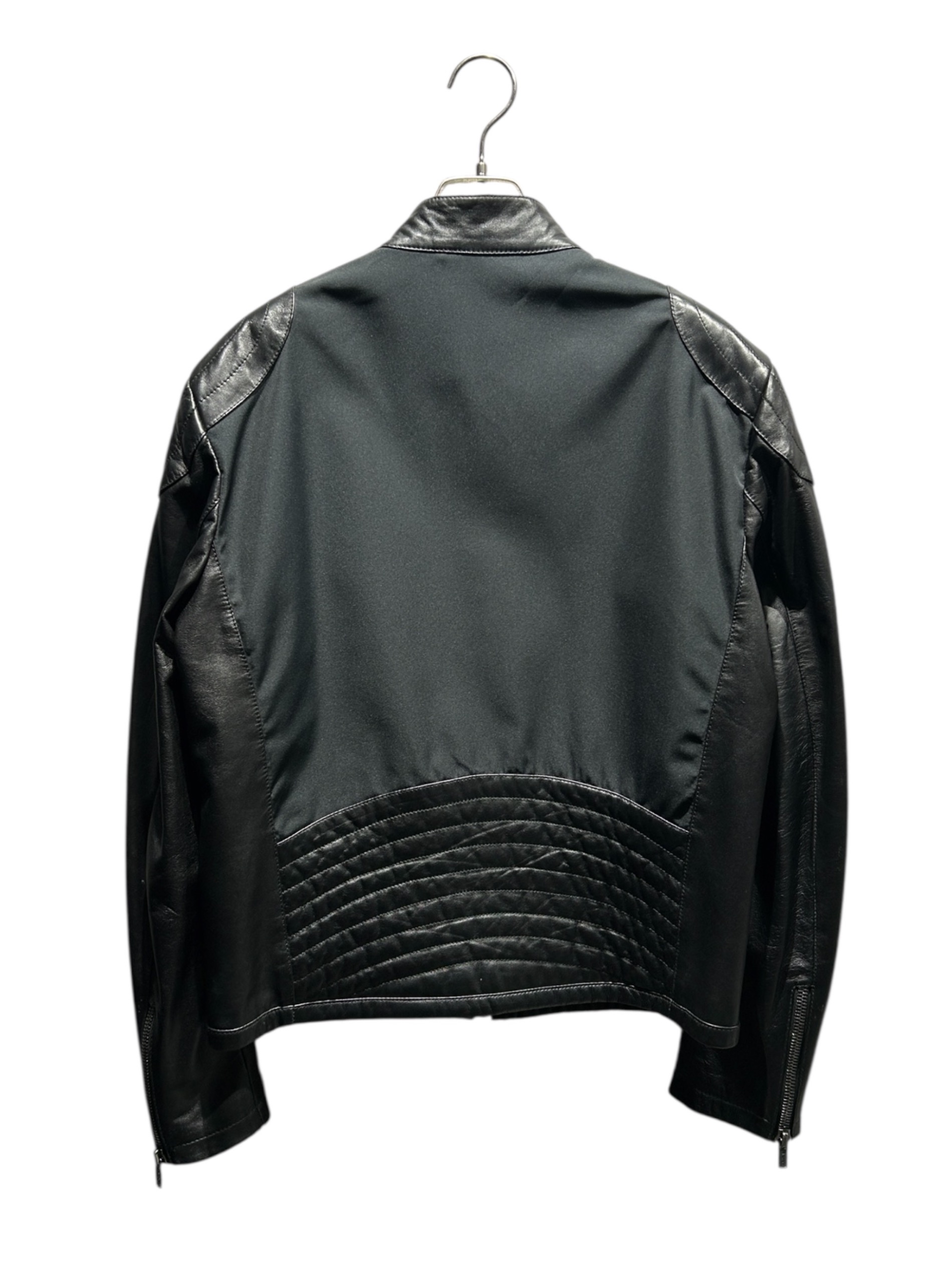 中古・古着通販】a.testoni (アテストーニ) レザー切替ジャケット