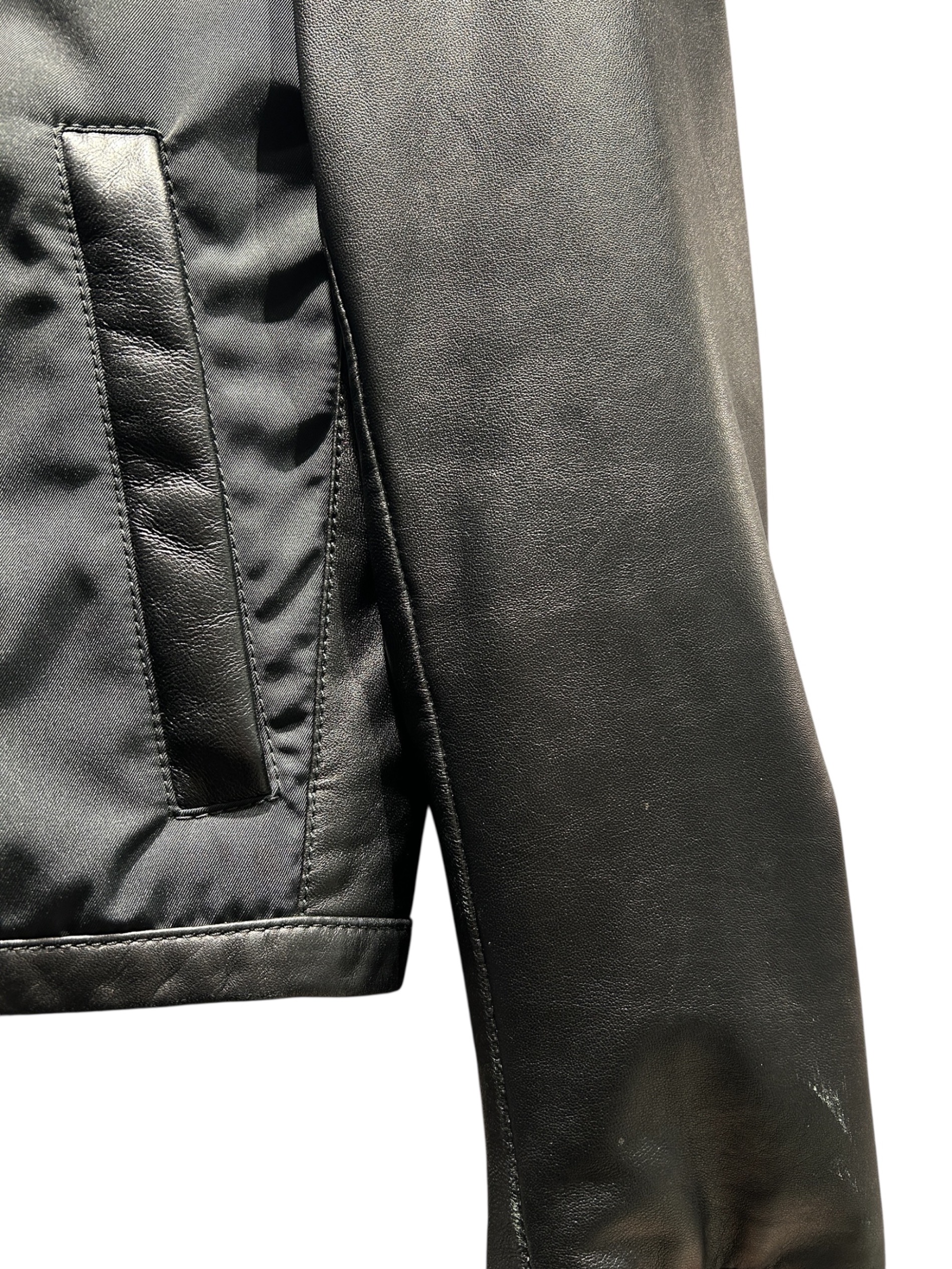 中古・古着通販】a.testoni (アテストーニ) レザー切替ジャケット