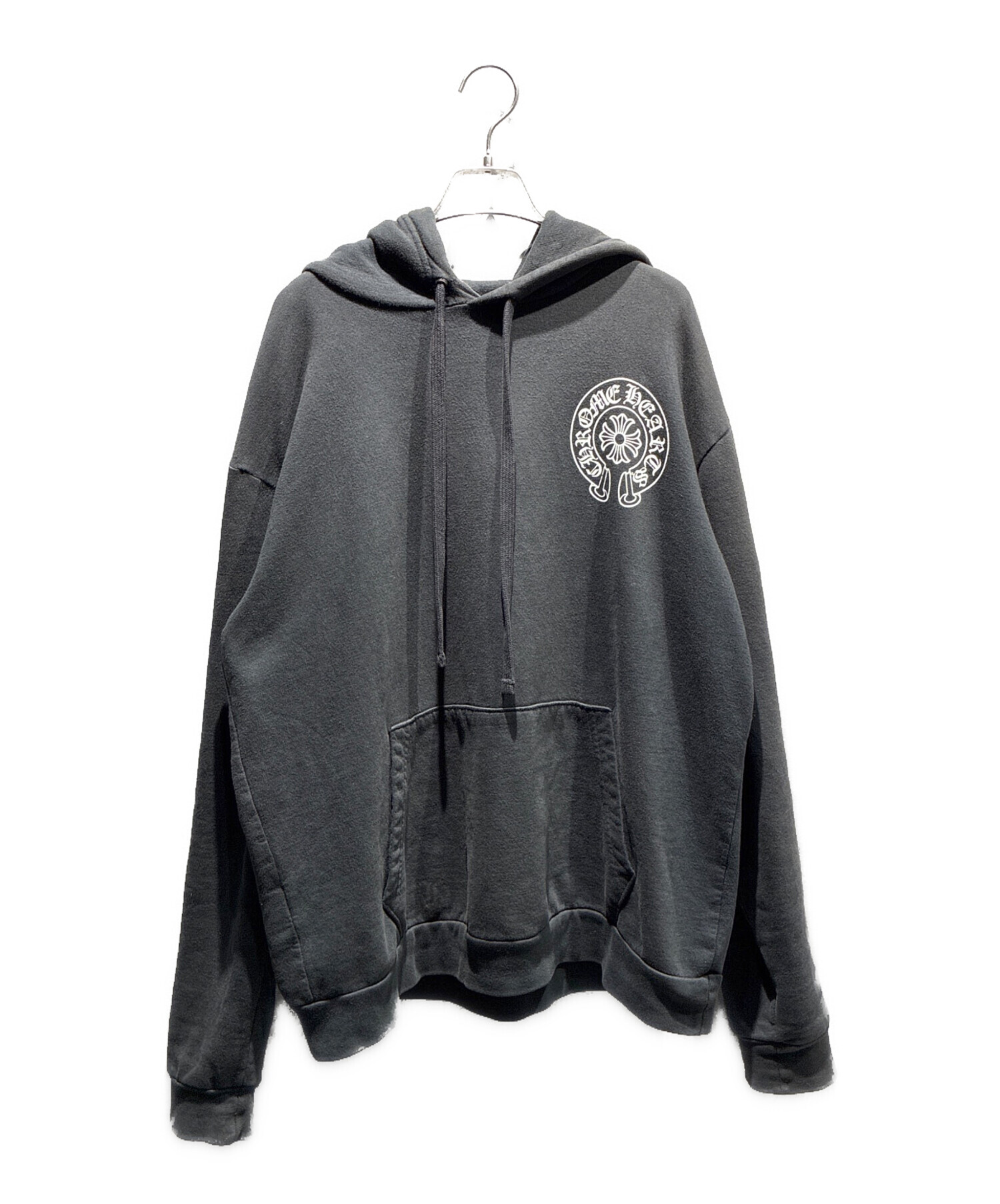美品 CHROME HEARTS クロムハーツ パーカー プルオーバー ブラック 中古・古着通販】CHROME HEARTS (クロムハーツ) ホースシュープル