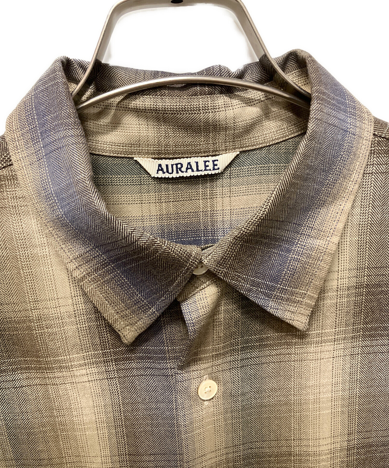 中古・古着通販】AURALEE (オーラリー) SUPER LIGHT WOOL CHECK SHIRT