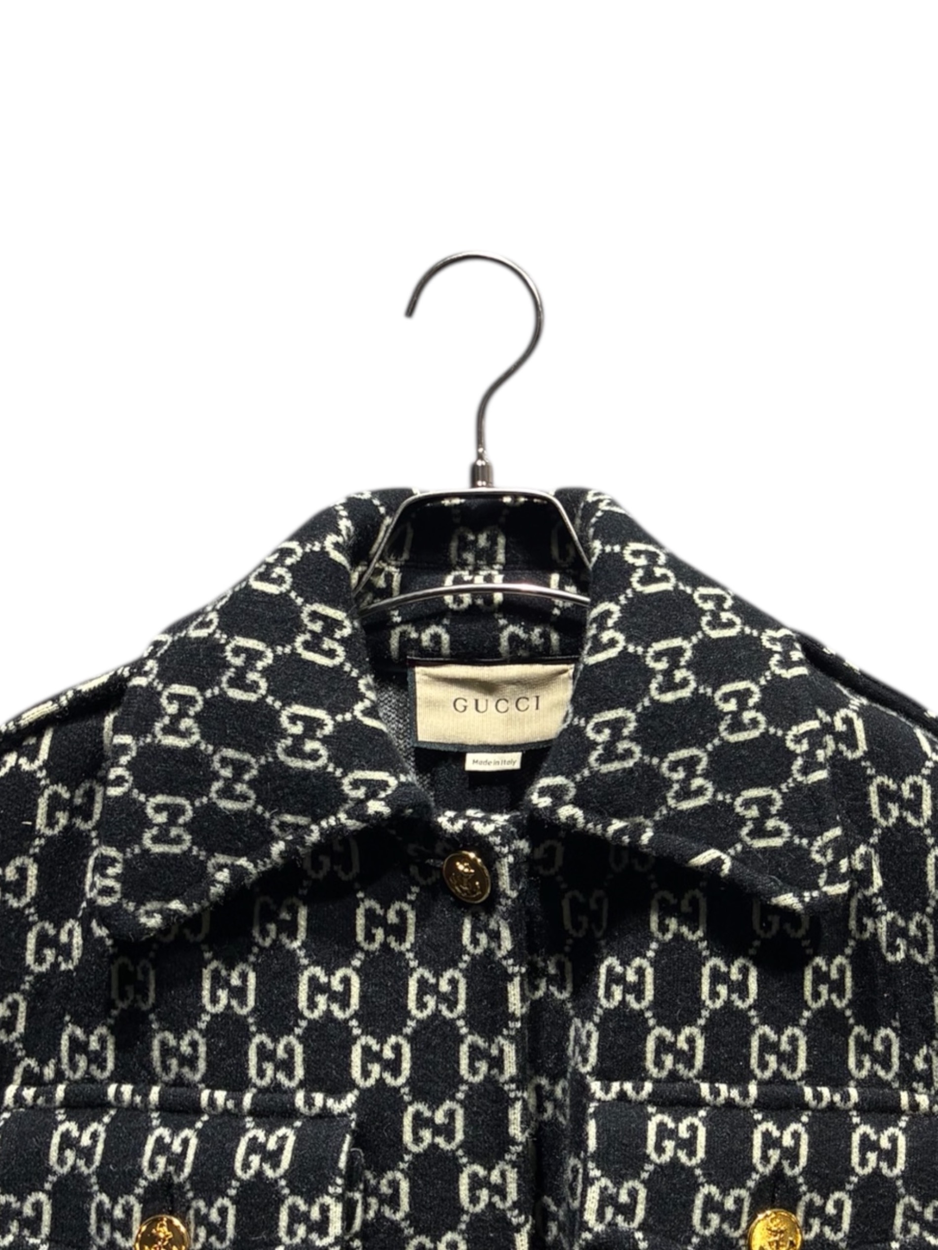 中古・古着通販】GUCCI (グッチ) GGジャガードフェルトウールケープ