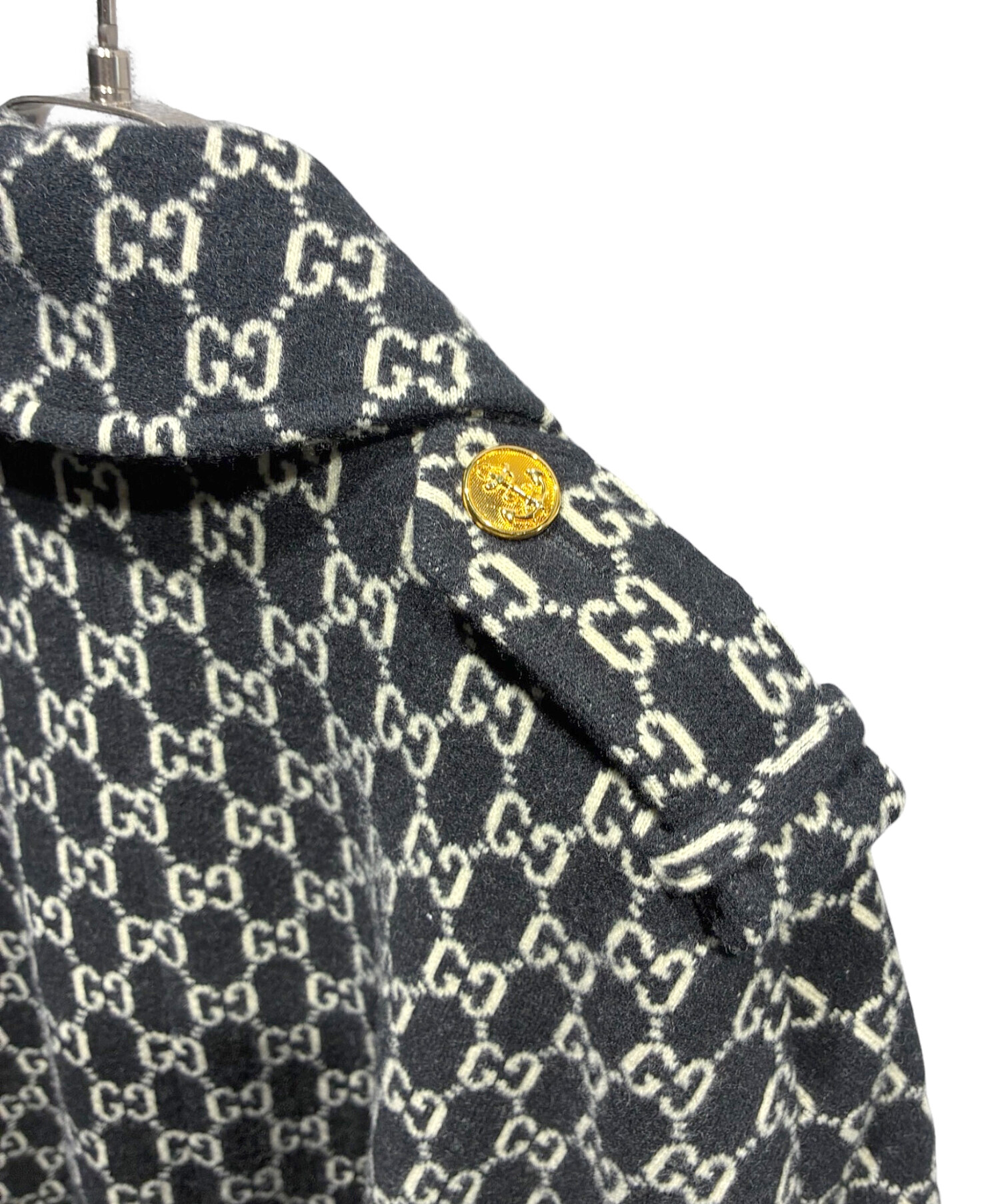 中古・古着通販】GUCCI (グッチ) GGジャガードフェルトウールケープ