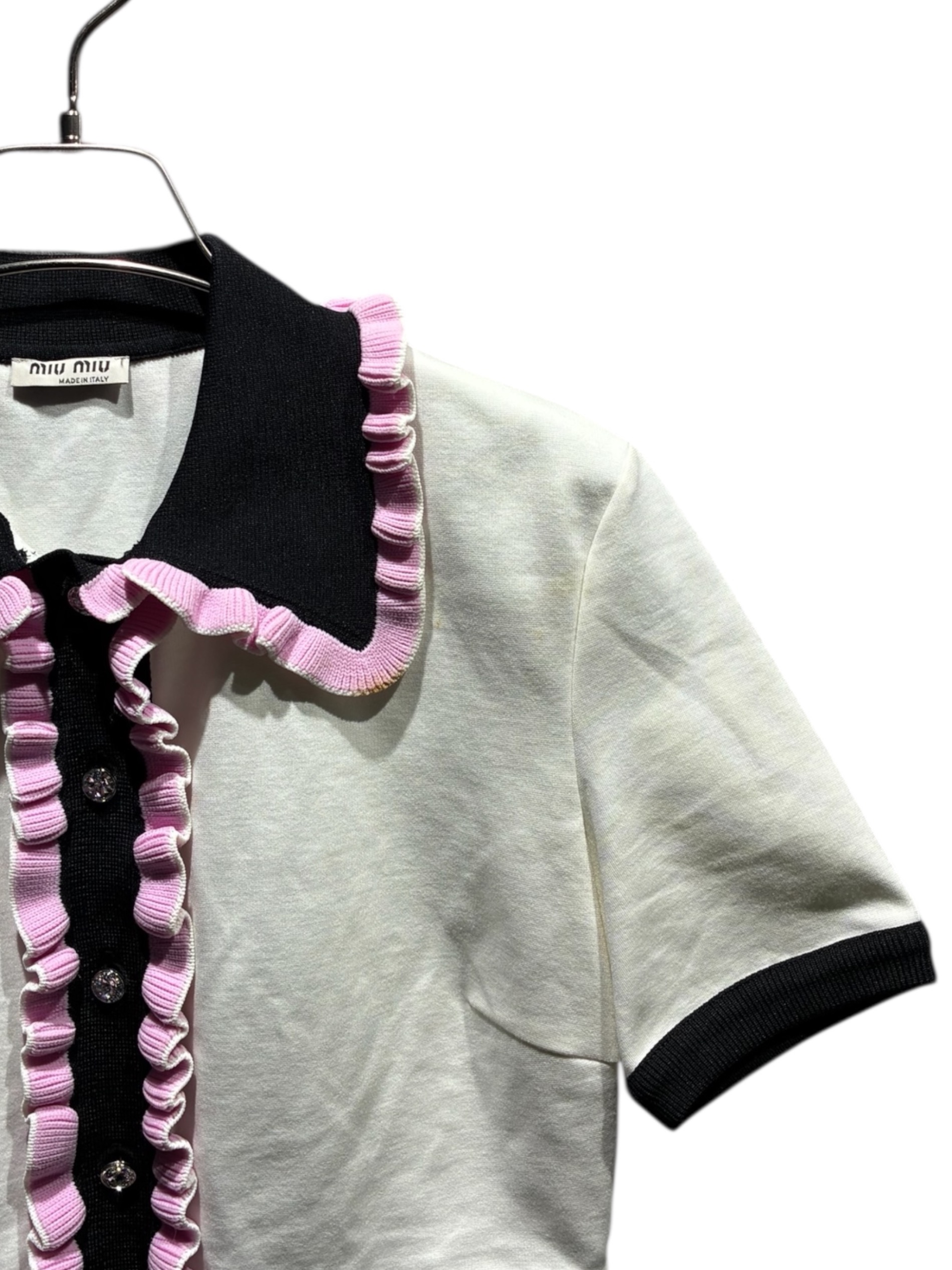 中古・古着通販】MIU MIU (ミュウミュウ) 半袖ワンピース ホワイト