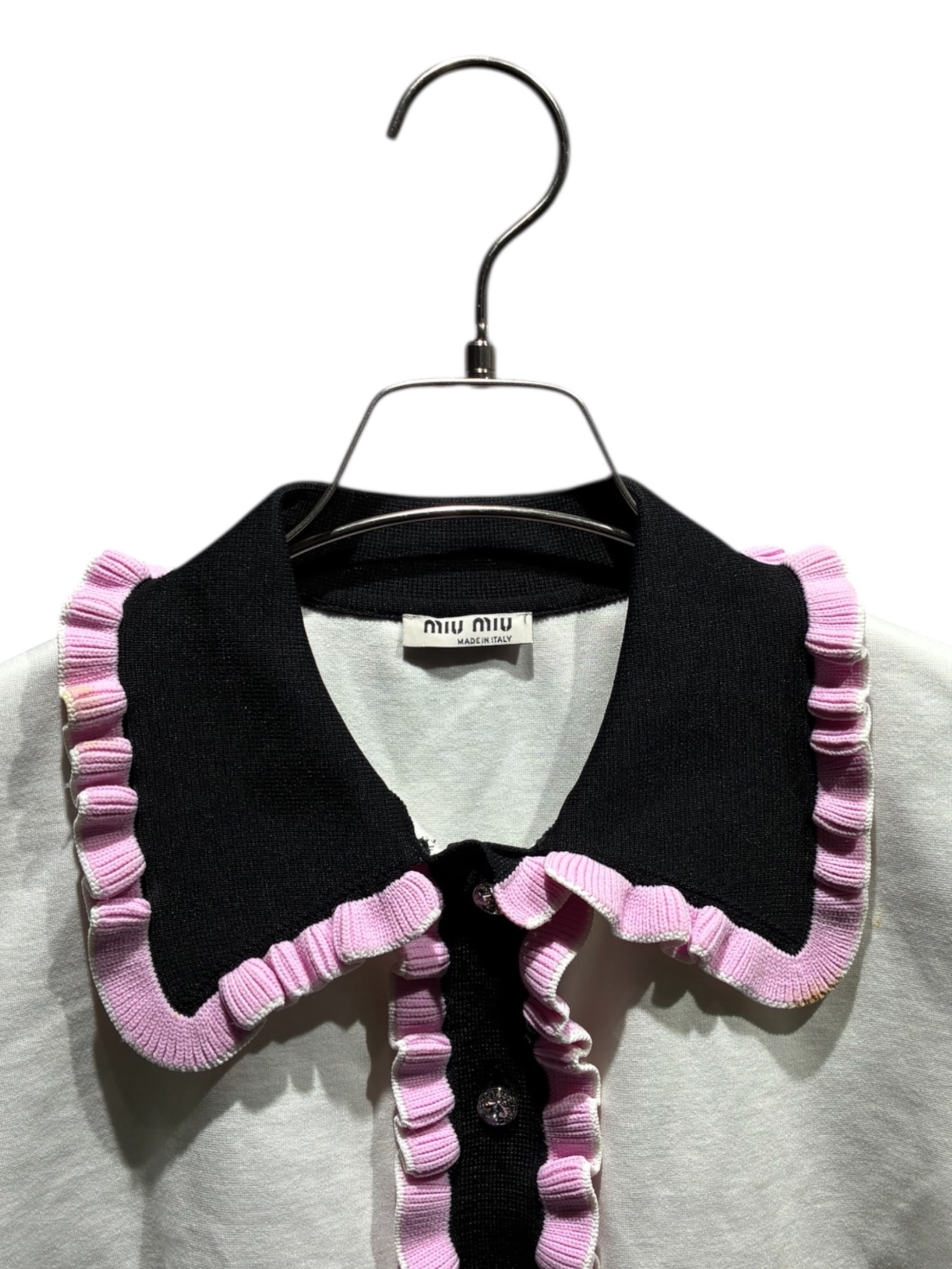 中古・古着通販】MIU MIU (ミュウミュウ) 半袖ワンピース ホワイト