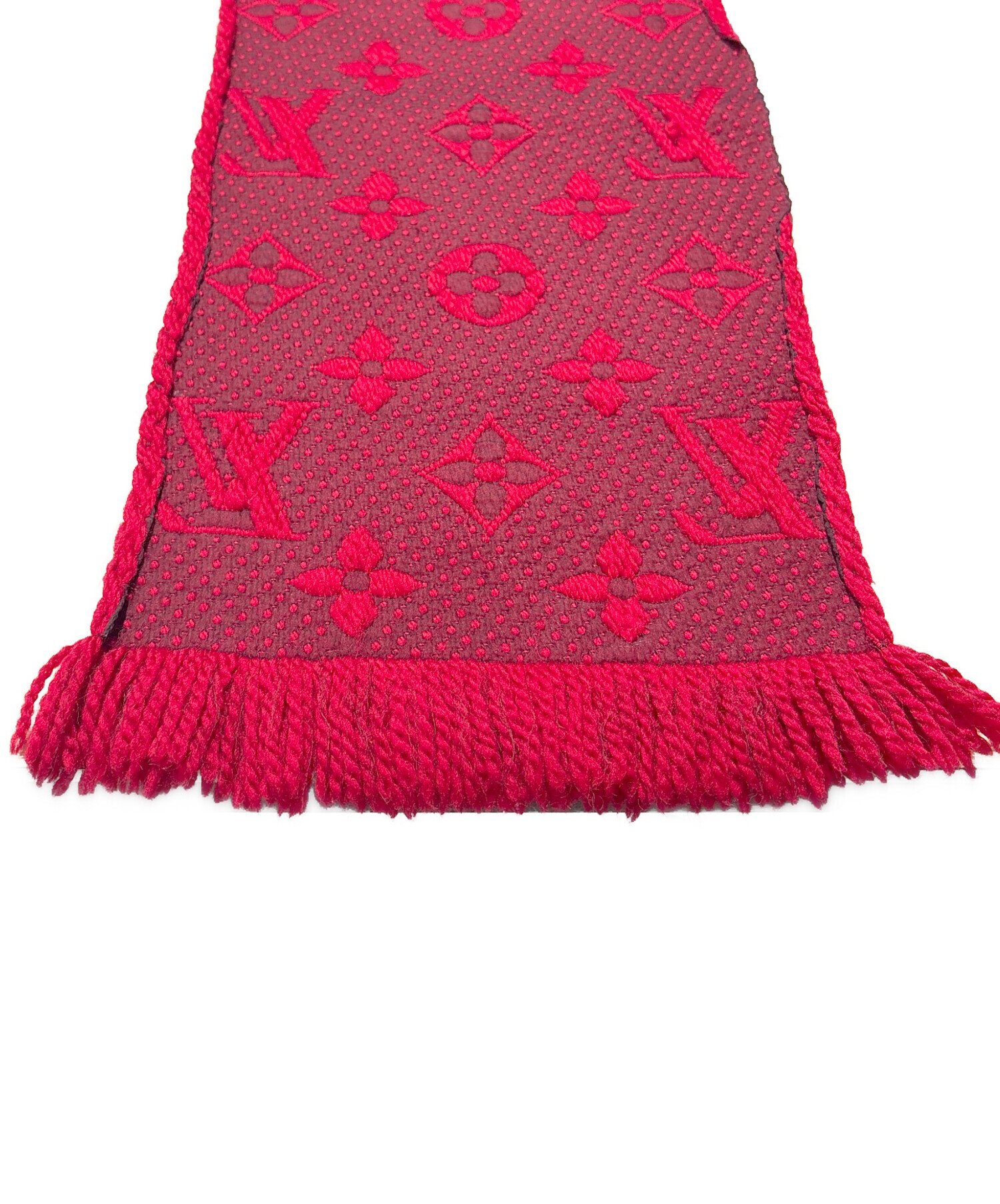 LOUIS VUITTON 赤 マフラー ウール混紡 ルイ・ヴィトン 赤 マフラー ウール混紡 【公式通販】