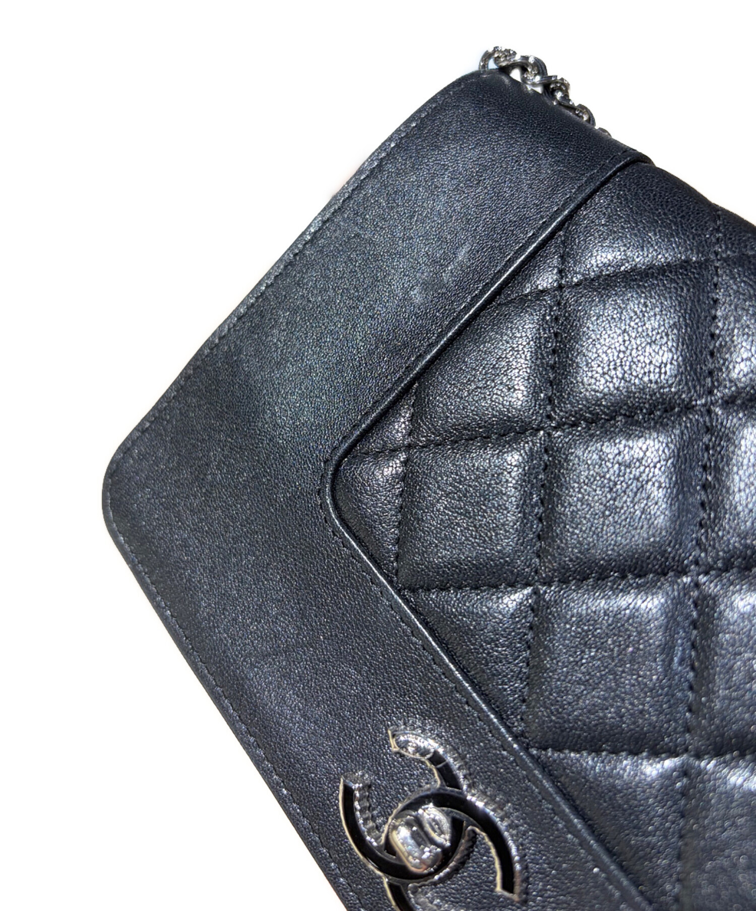 中古・古着通販】CHANEL (シャネル) ショルダーウォレット ブラック