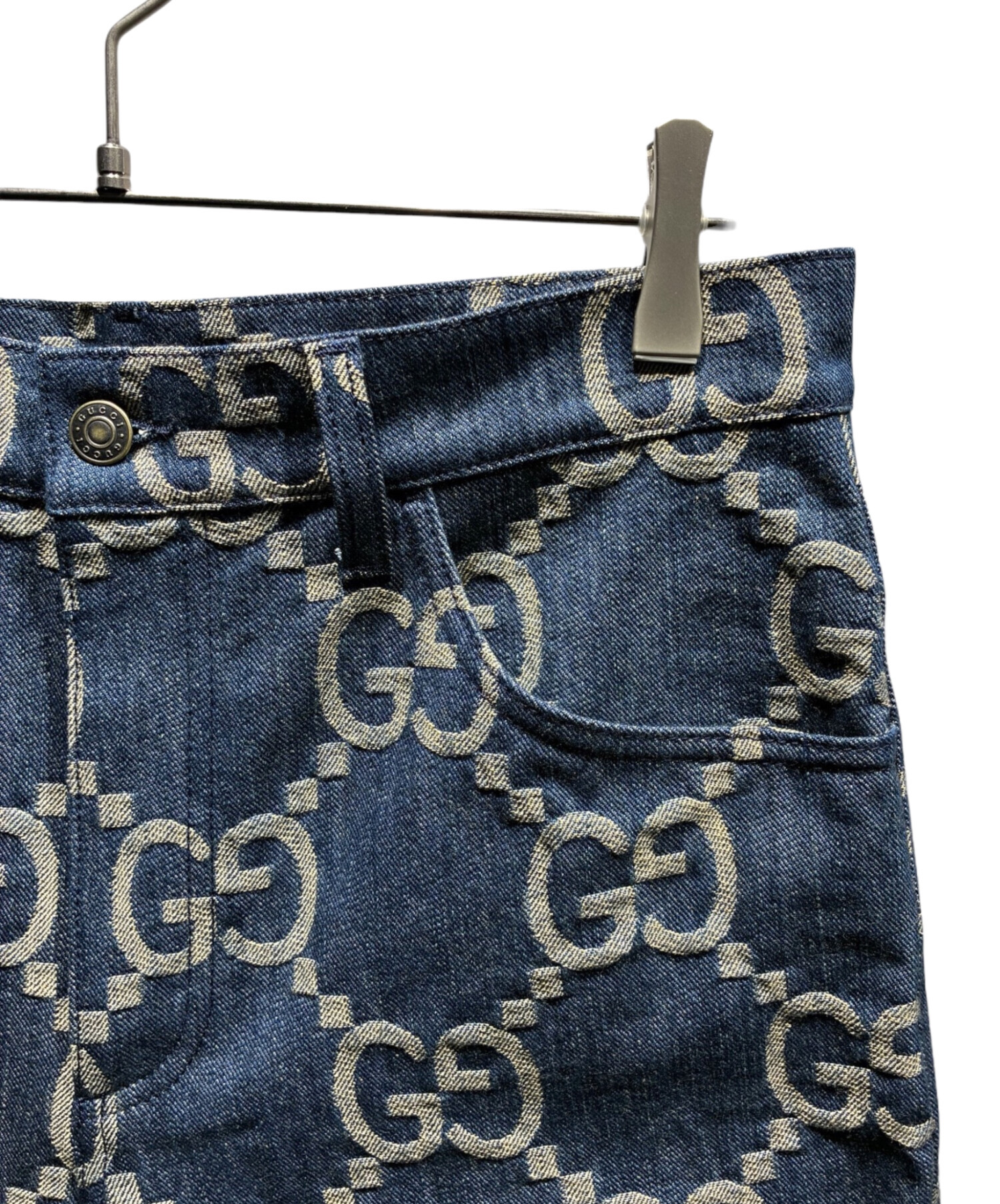 中古・古着通販】GUCCI (グッチ) ジャンボGGデニムショートパンツ