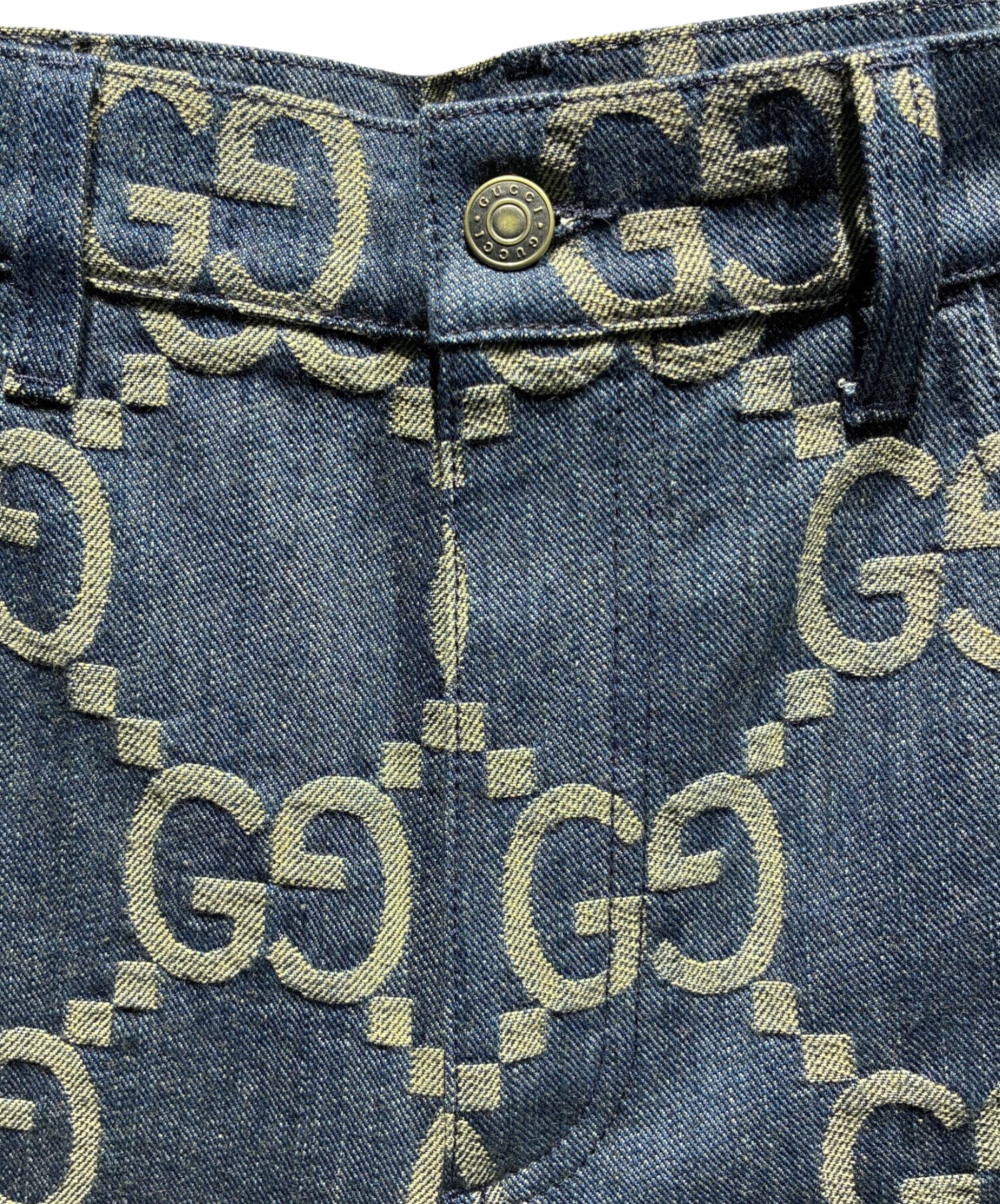 中古・古着通販】GUCCI (グッチ) ジャンボGGデニムショートパンツ