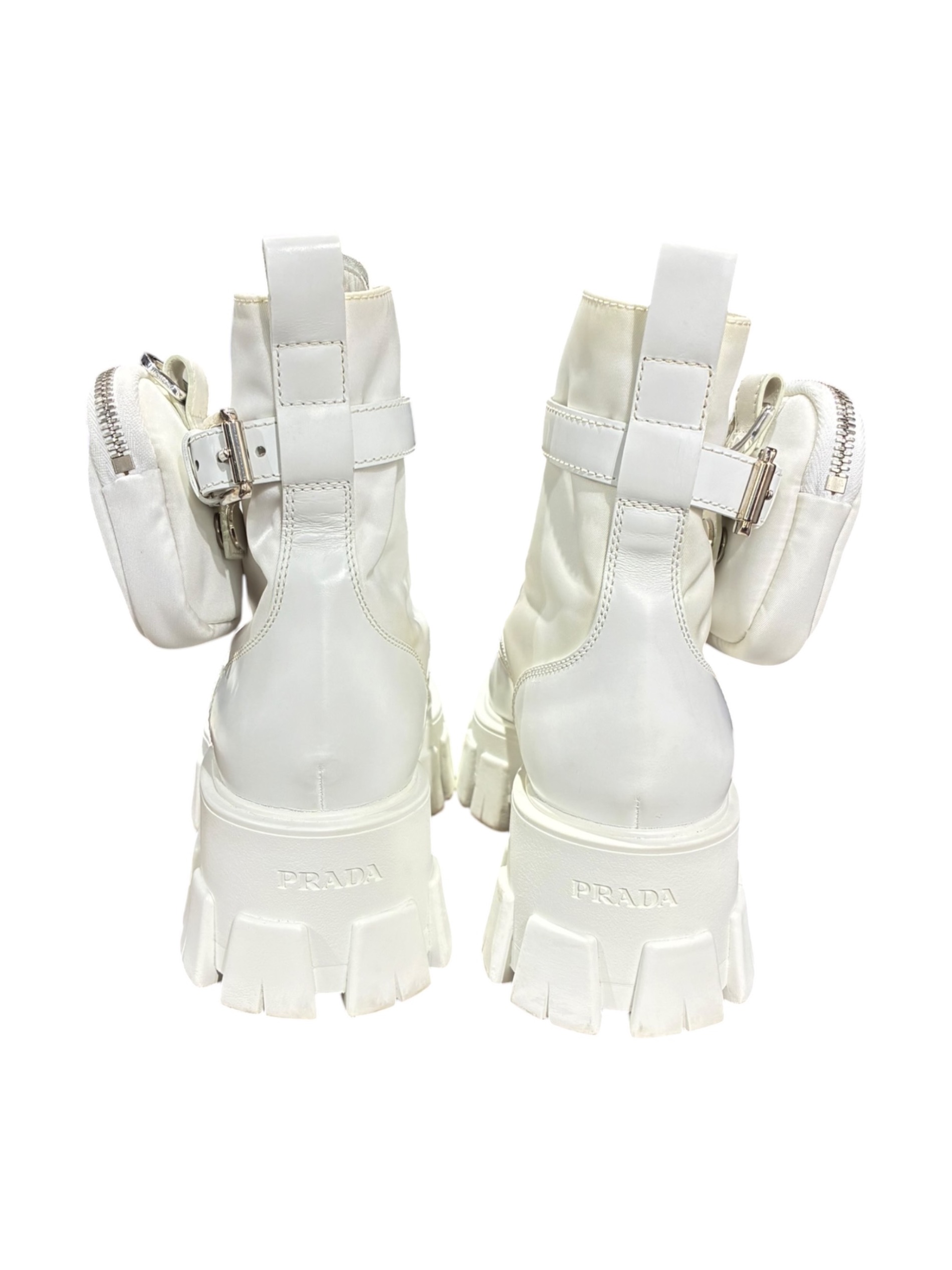 中古・古着通販】PRADA (プラダ) モノリス レースアップブーツ 1T255