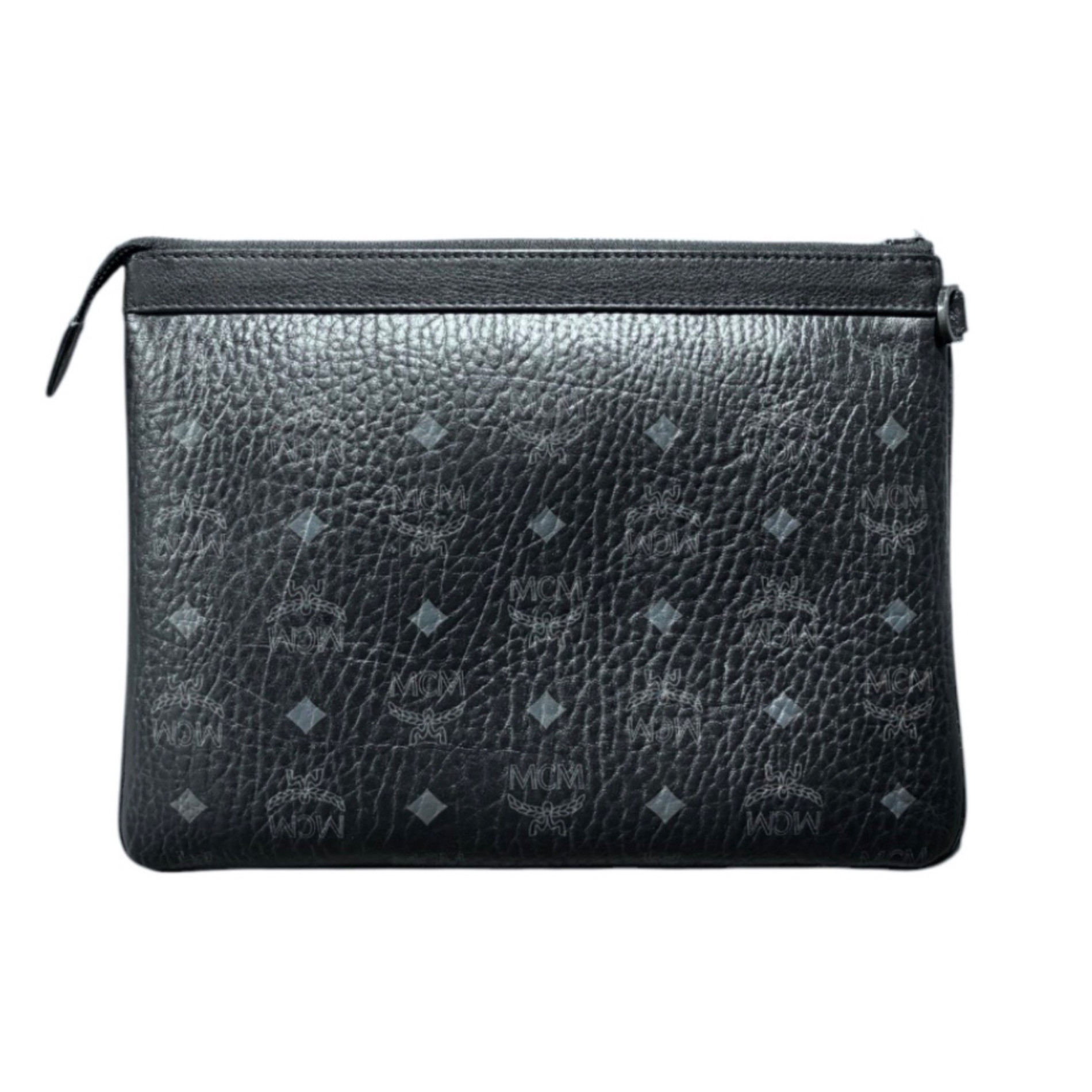 中古・古着通販】MCM (エムシーエム) スタッズクラッチバッグ ブラック